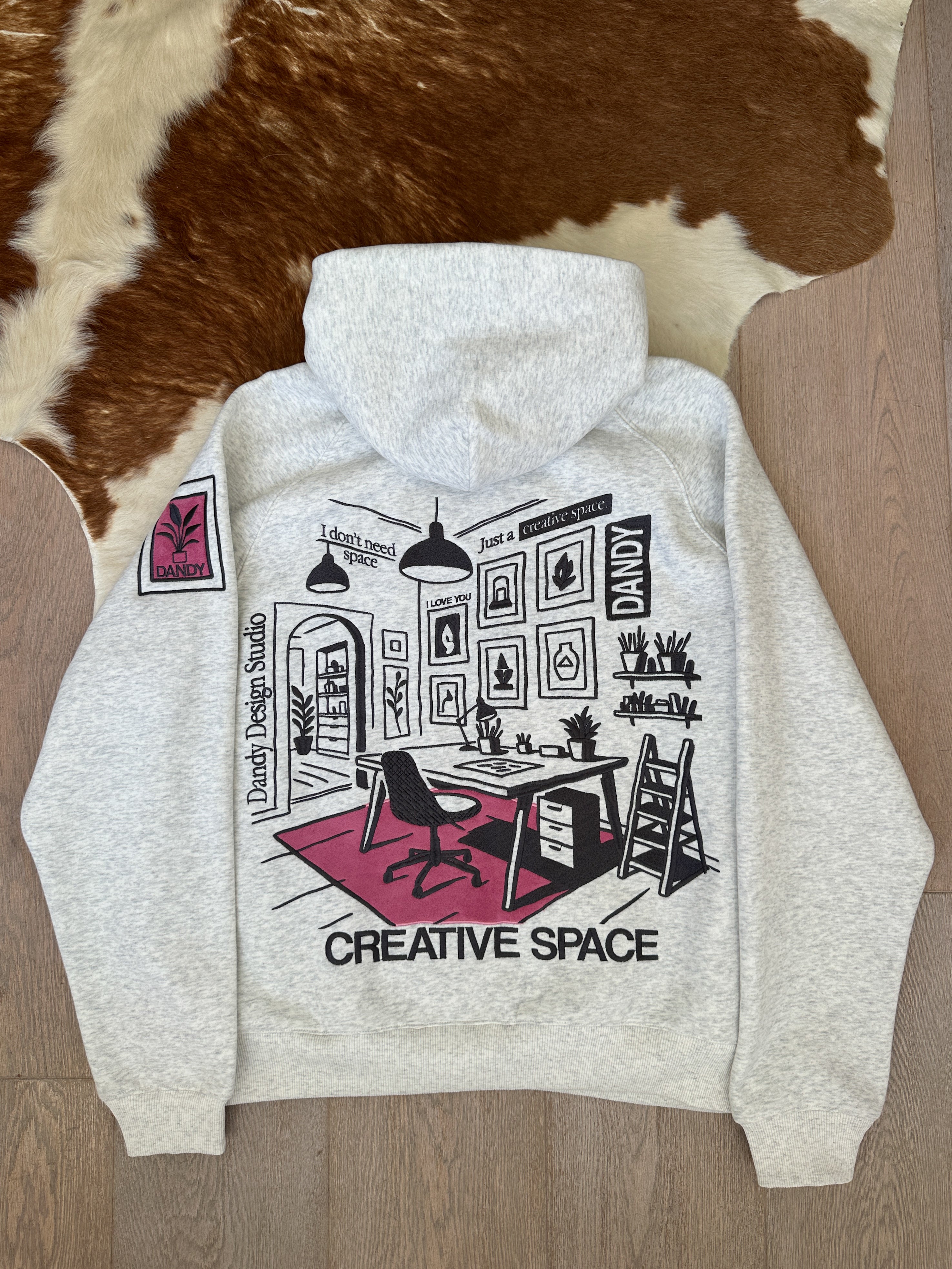 "Creative Space" Limited Hoodie in Heather Gray