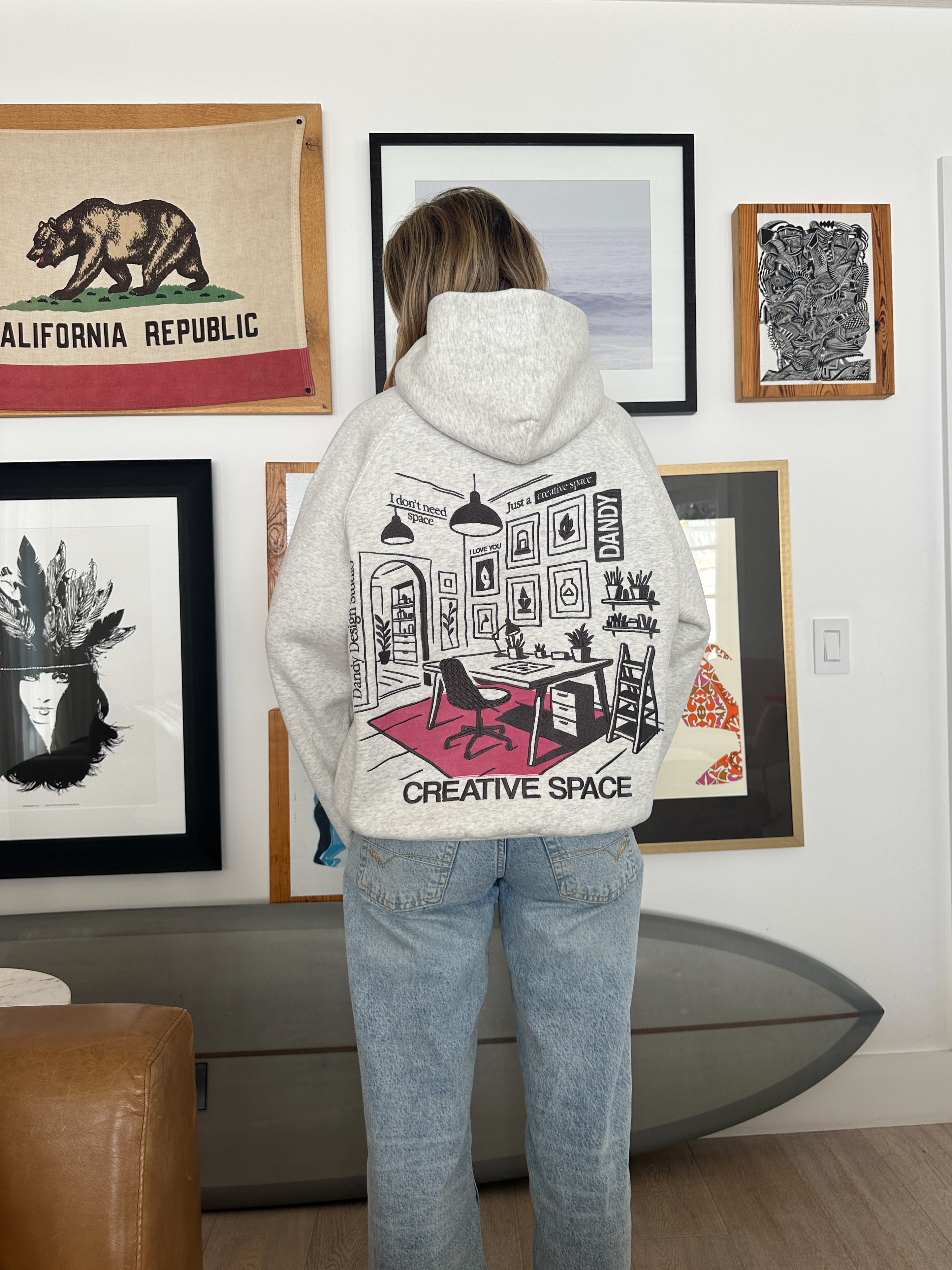 "Creative Space" Limited Hoodie in Heather Gray