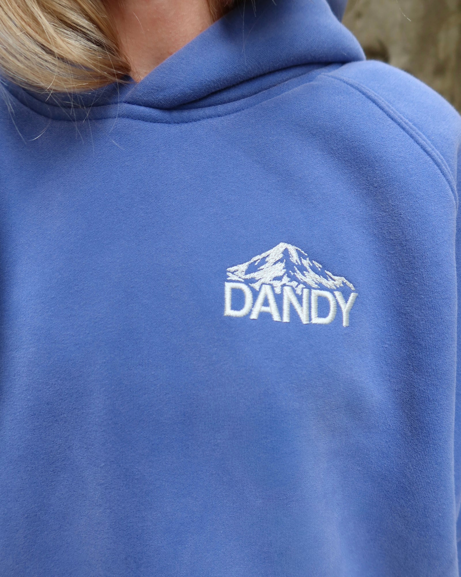 "Mountain" Oversized Lux Hoodie in Vintage Washed Blue