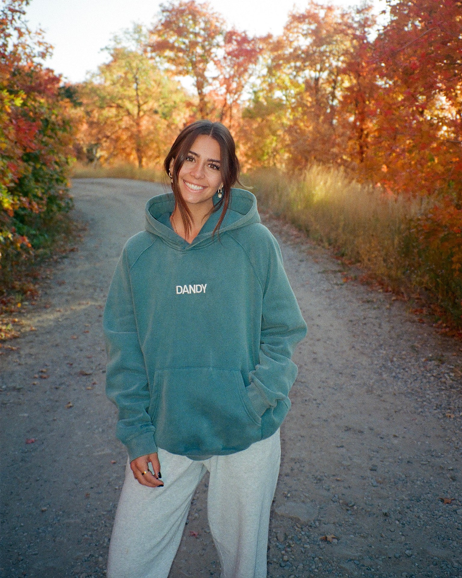 "Let's Go On An Adventure" Oversized Lux Hoodie in Pine Green