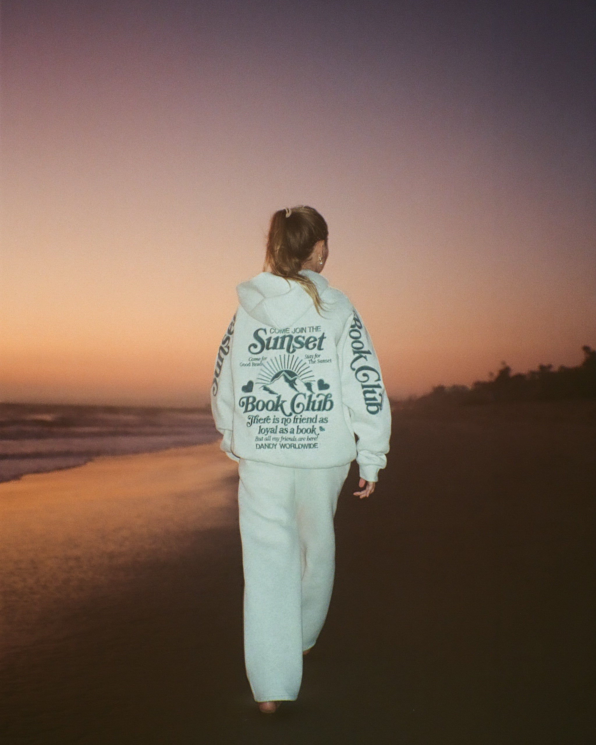 "Book Club" Oversized Lux Hoodie in Heather Gray and Blue
