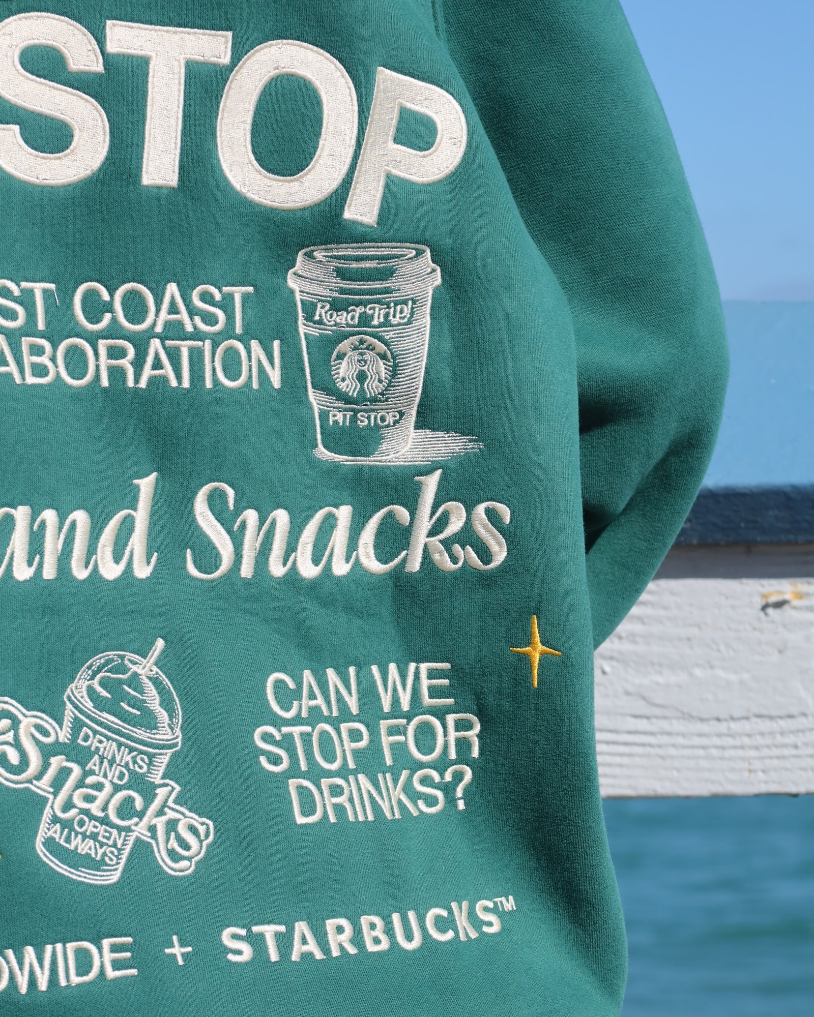 DANDY + STARBUCKS "Pit Stop" Hoodie in Green