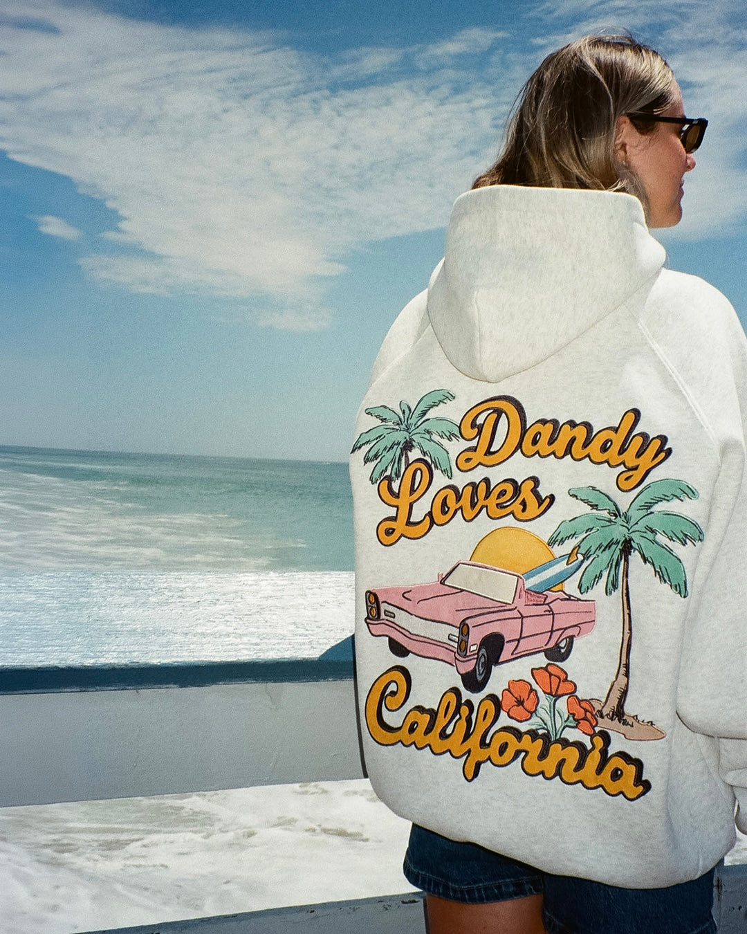 "California" Oversized Lux Hoodie in Heather Grey