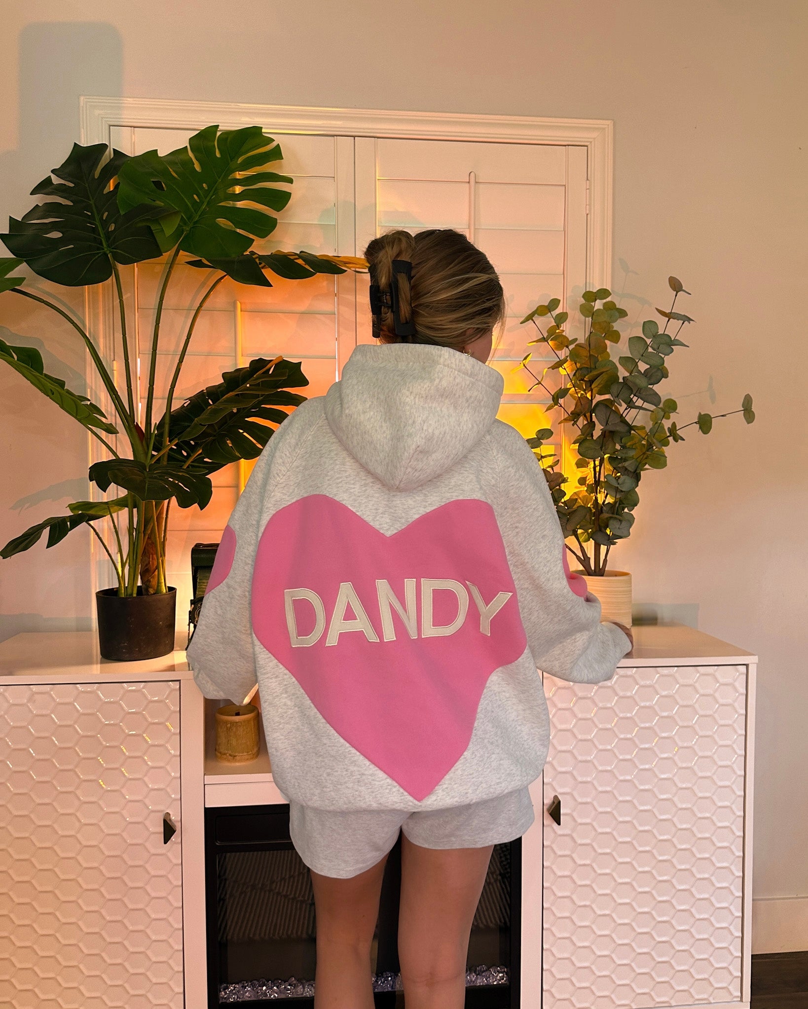 "Big Heart" Oversized Lux Hoodie in Heather Gray