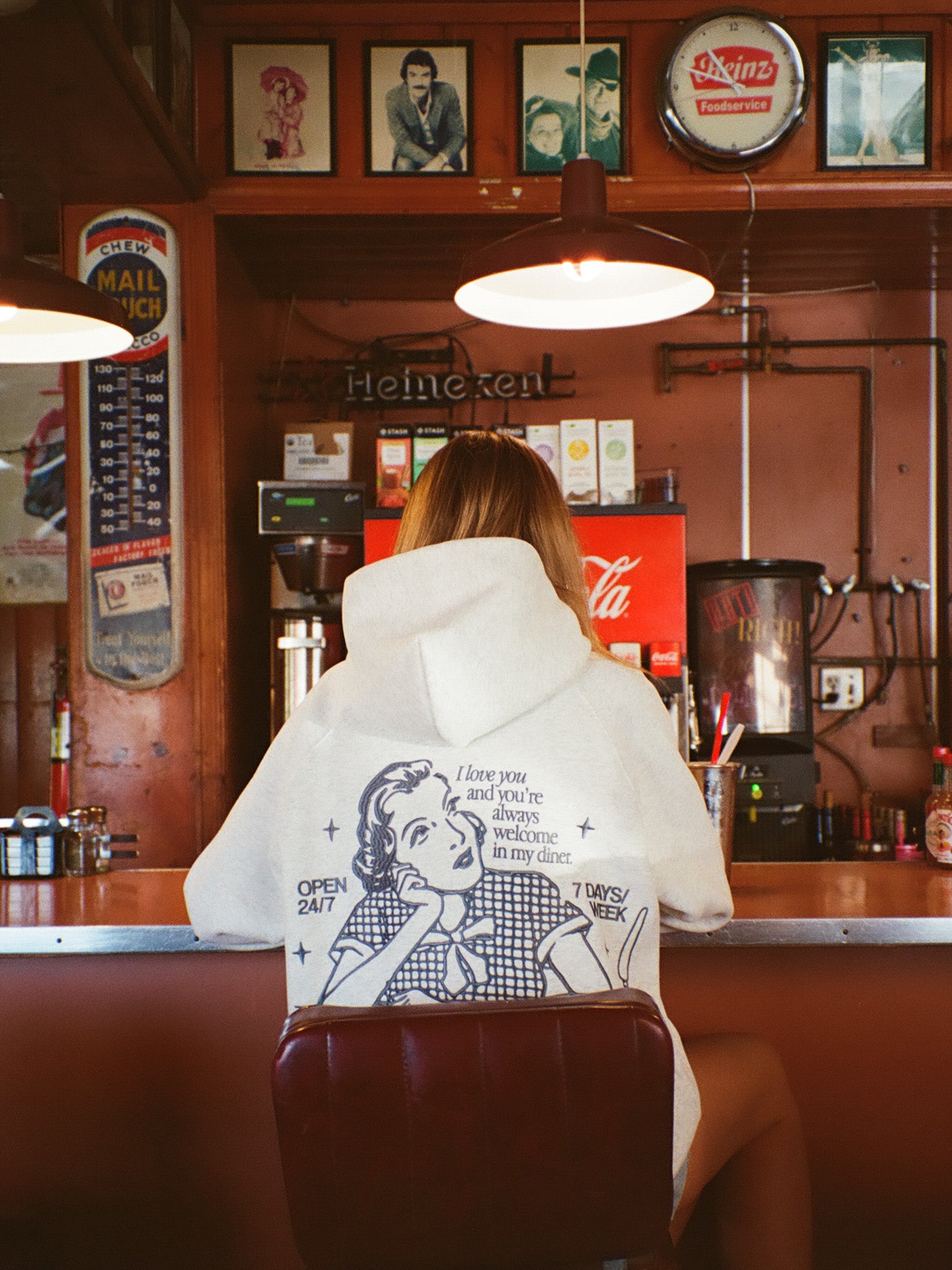 "Diner" Limited Hoodie in Heather Gray