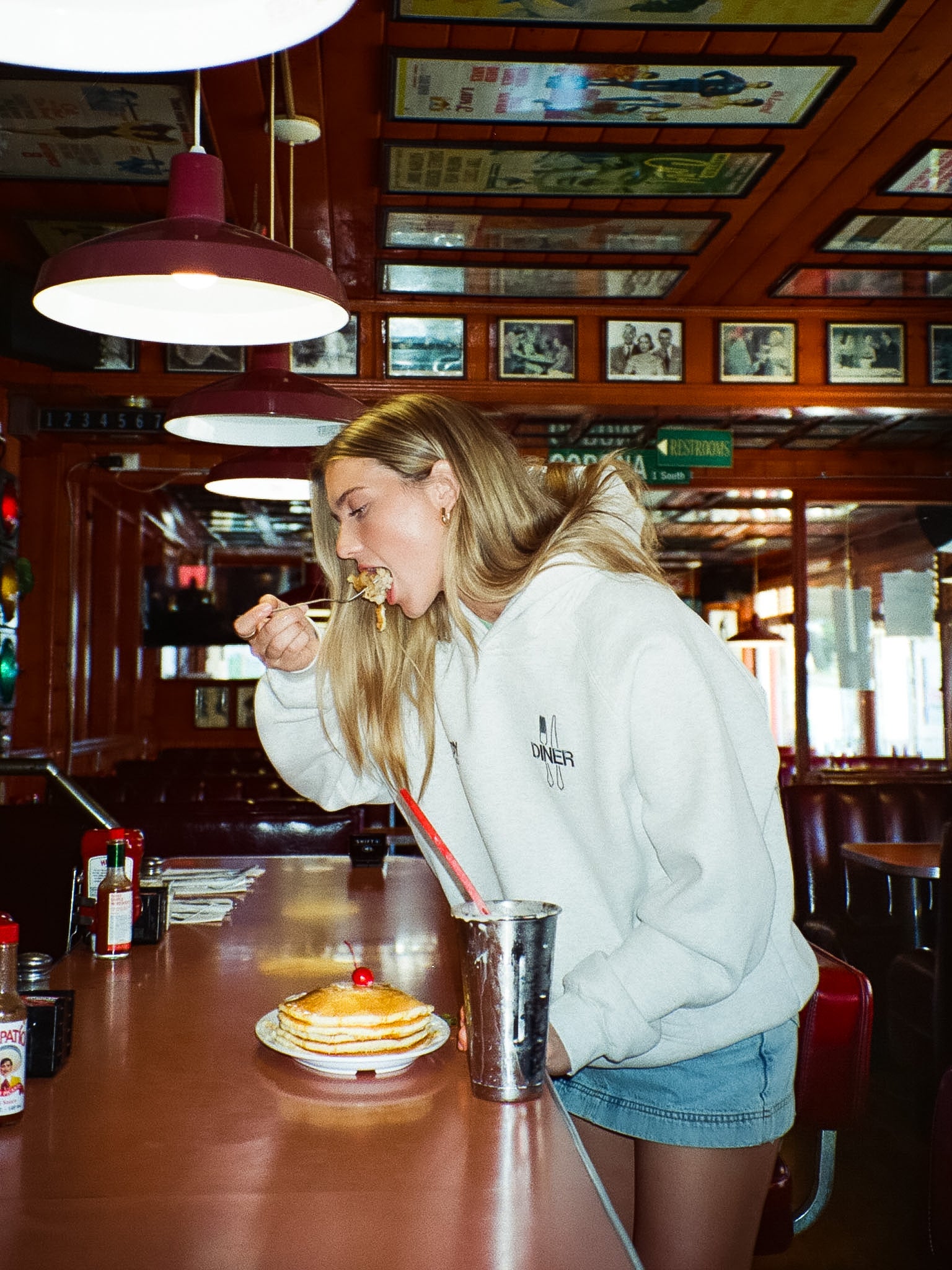 "Diner" Limited Hoodie in Heather Gray