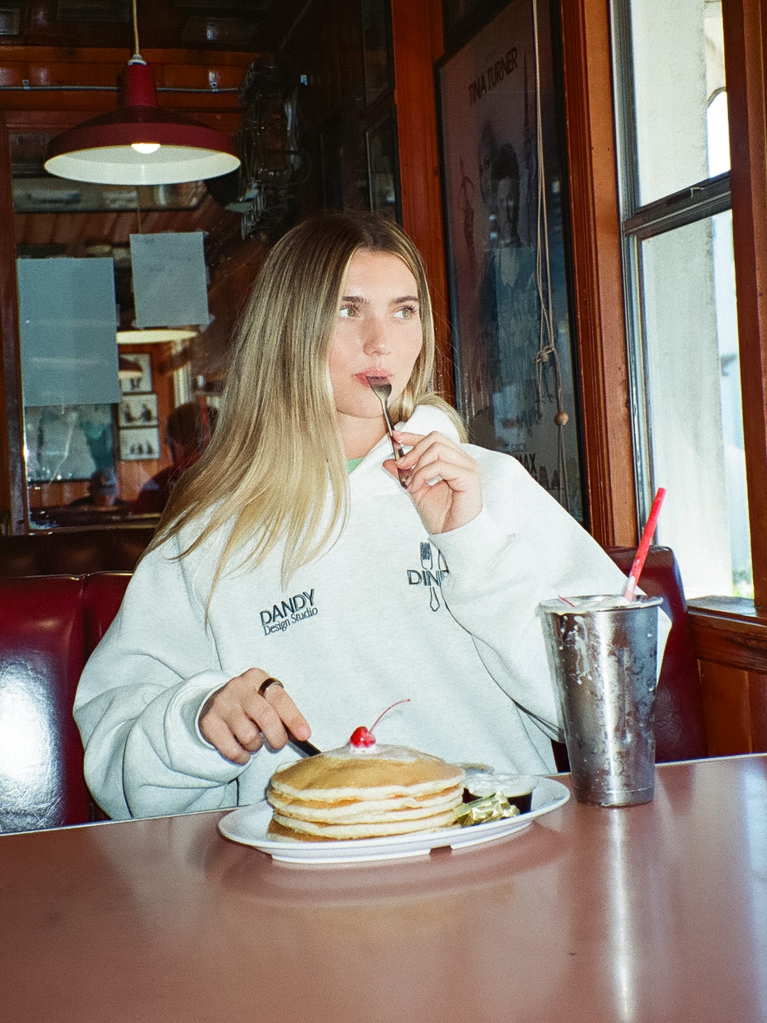 "Diner" Limited Hoodie in Heather Gray