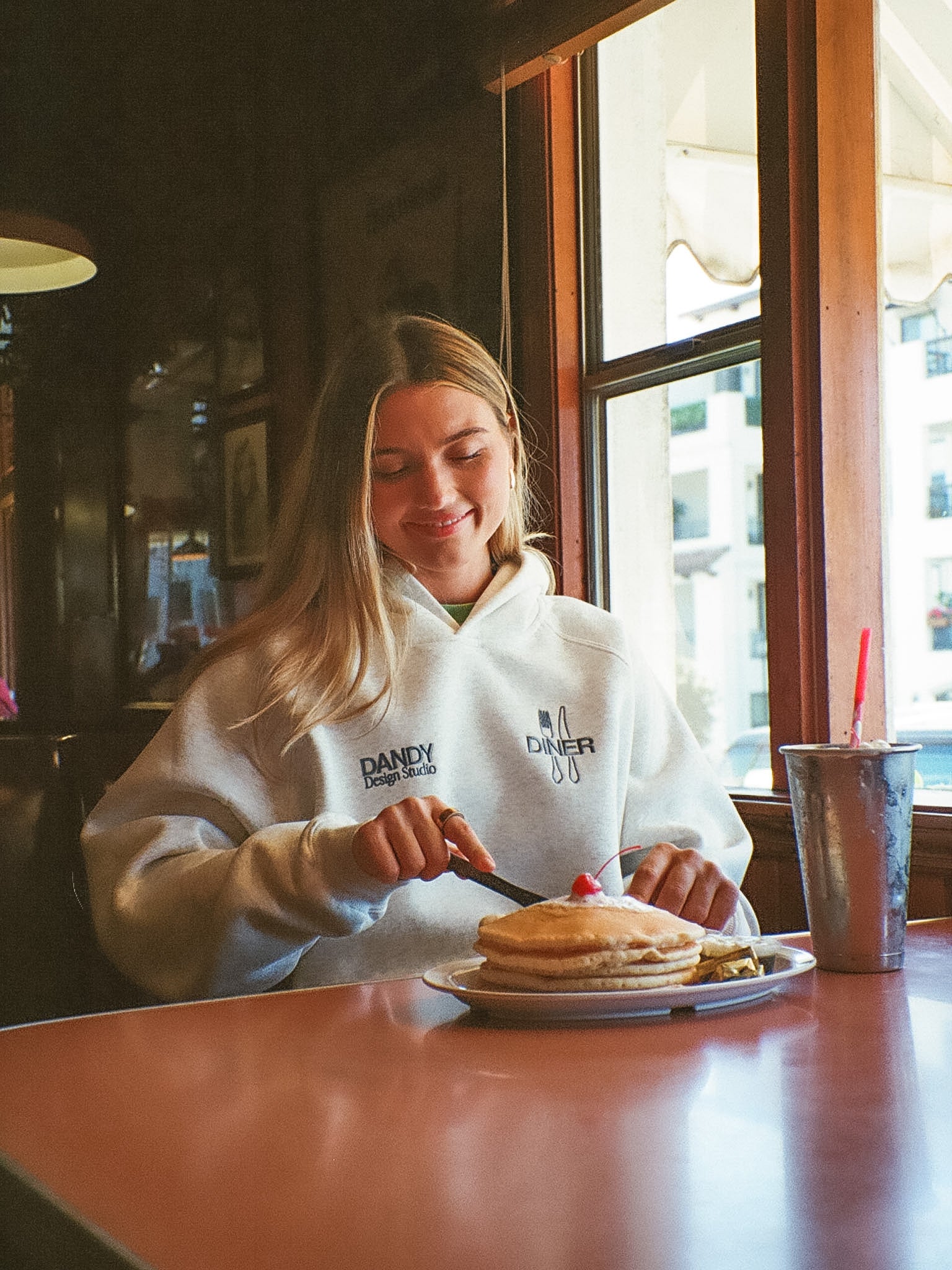 "Diner" Limited Hoodie in Heather Gray