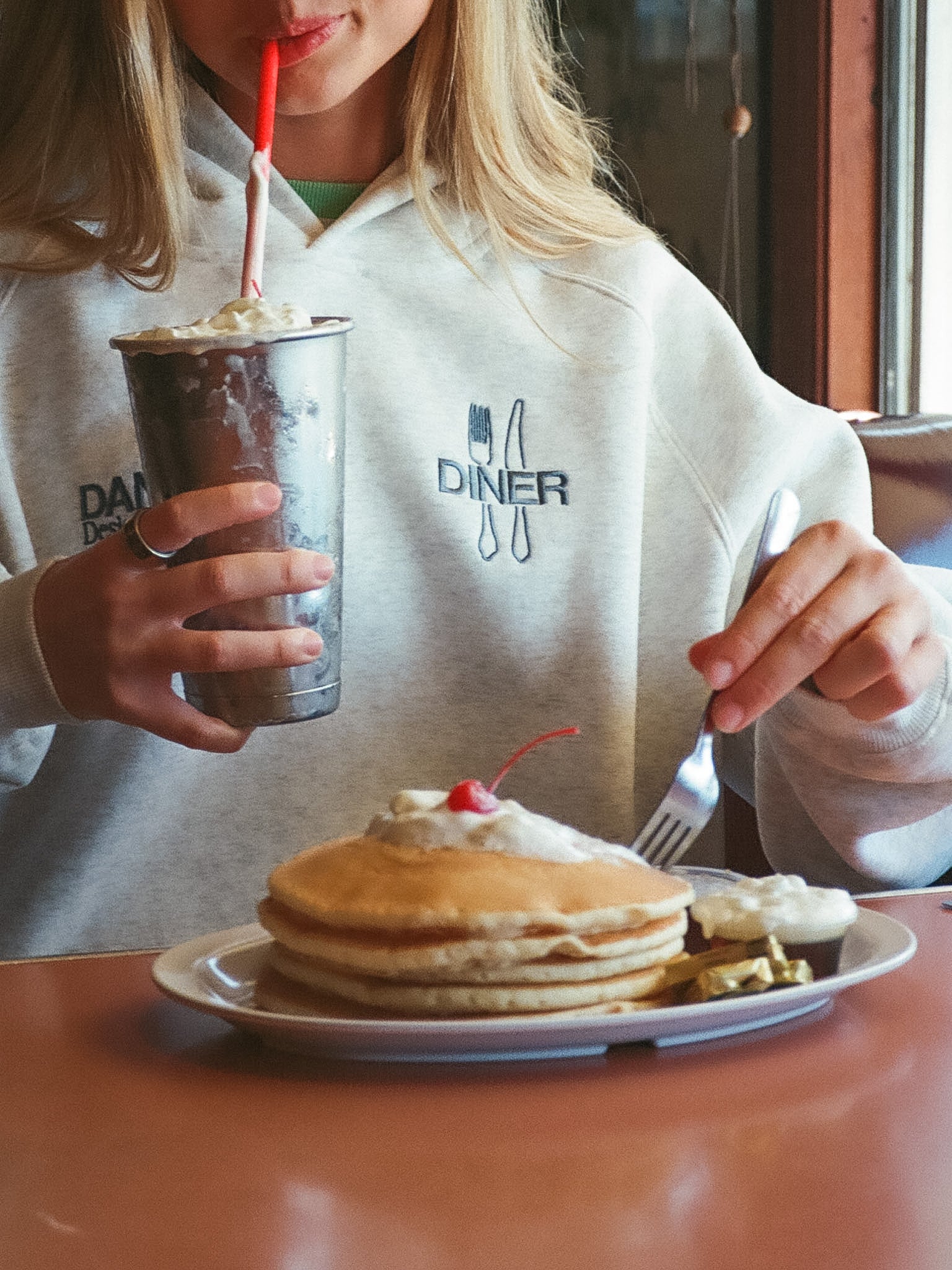 "Diner" Limited Hoodie in Heather Gray
