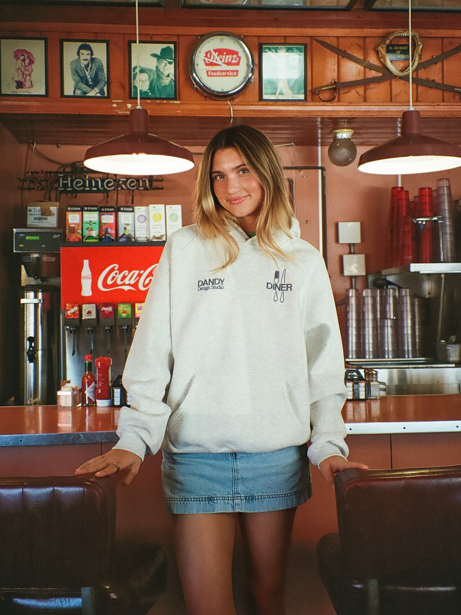 "Diner" Limited Hoodie in Heather Gray