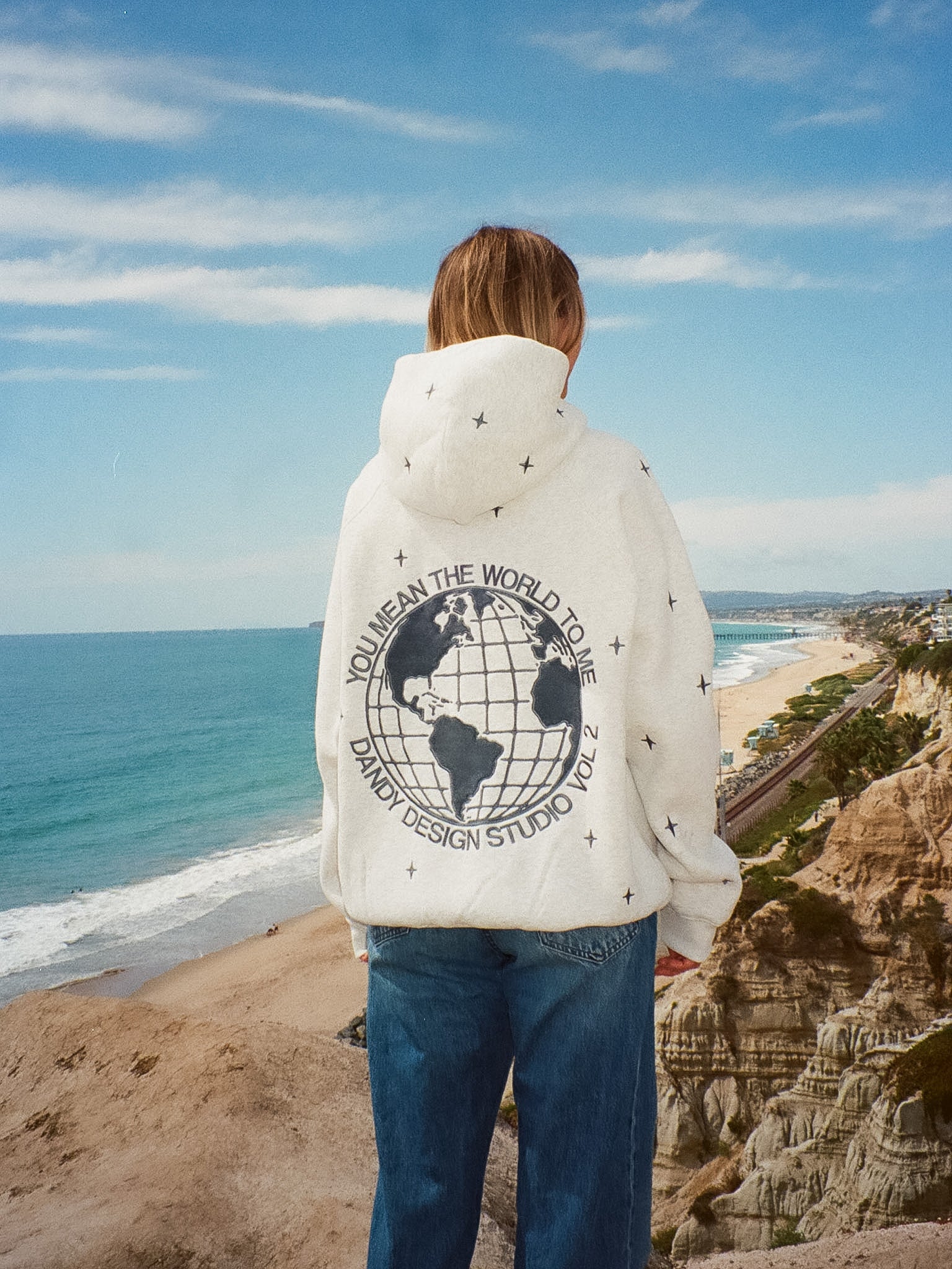 "World" Limited Hoodie in Heather Gray