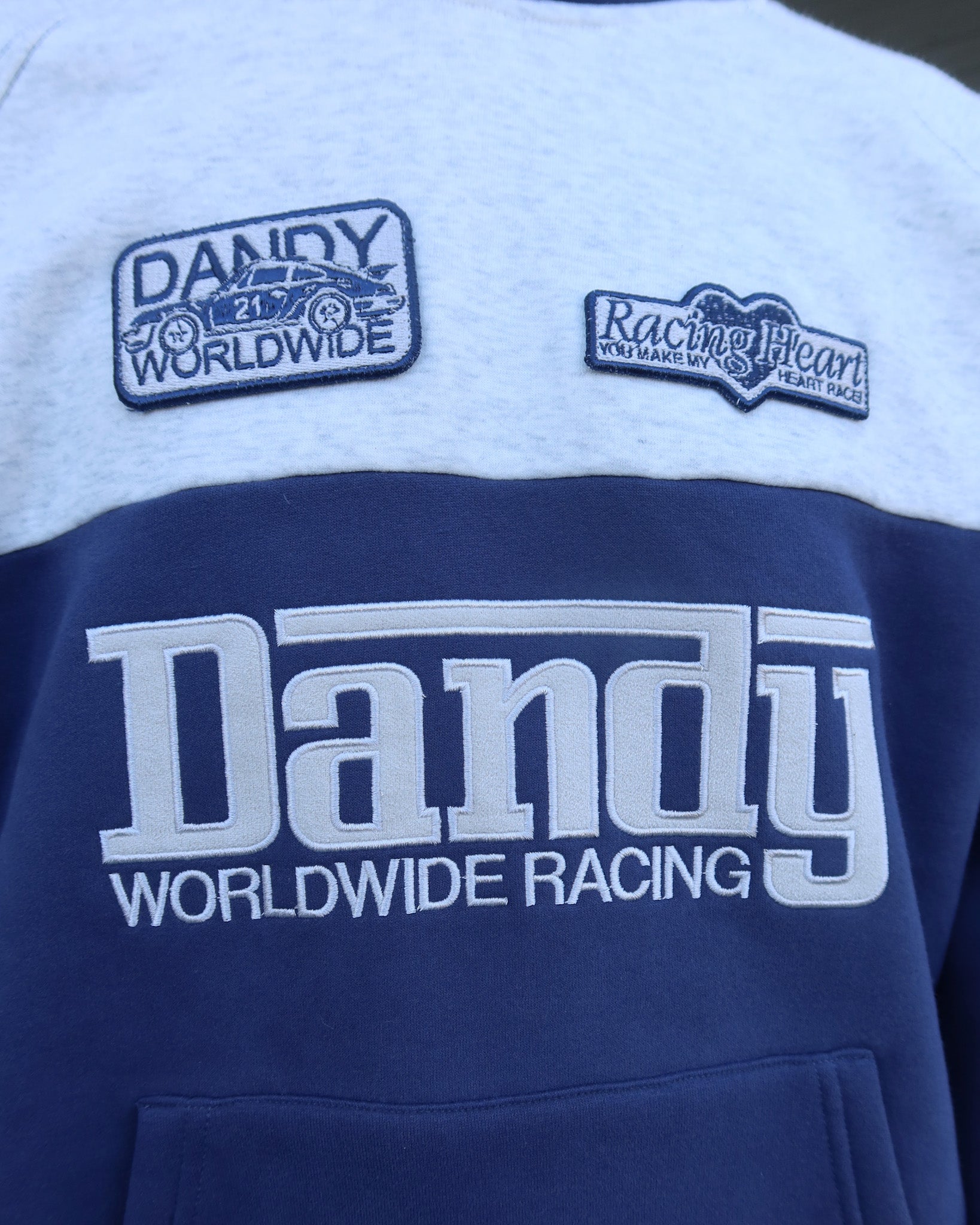 "Racing Heart" Oversized Lux Hoodie in Blue