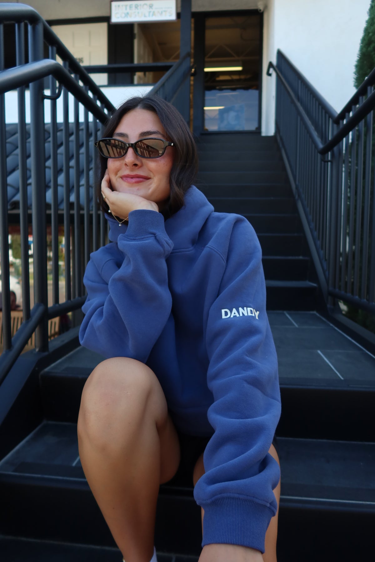 "Basics" Oversized Lux Hoodie in Navy Blue