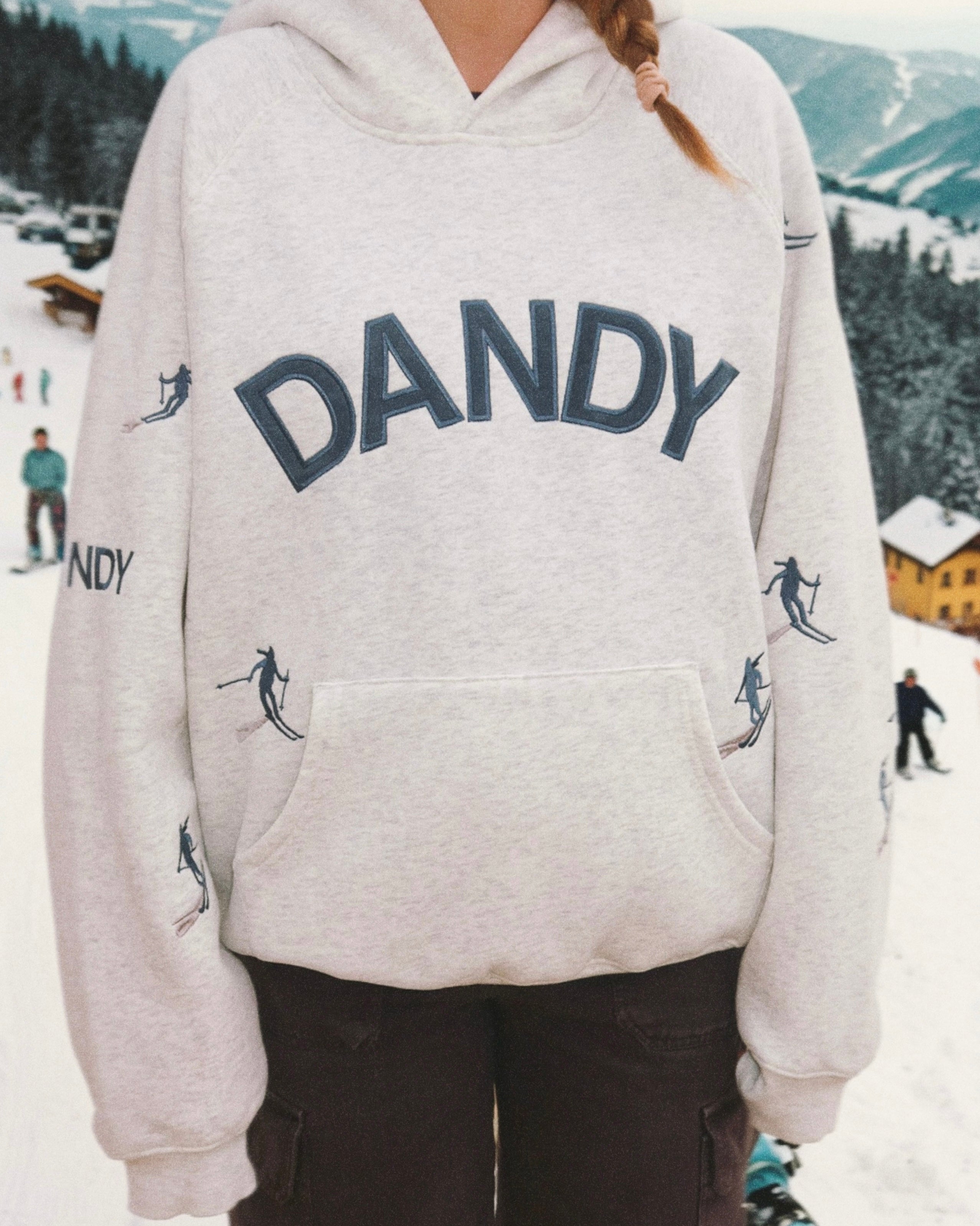 "Snow Day" Oversized Lux Hoodie in Heather Gray