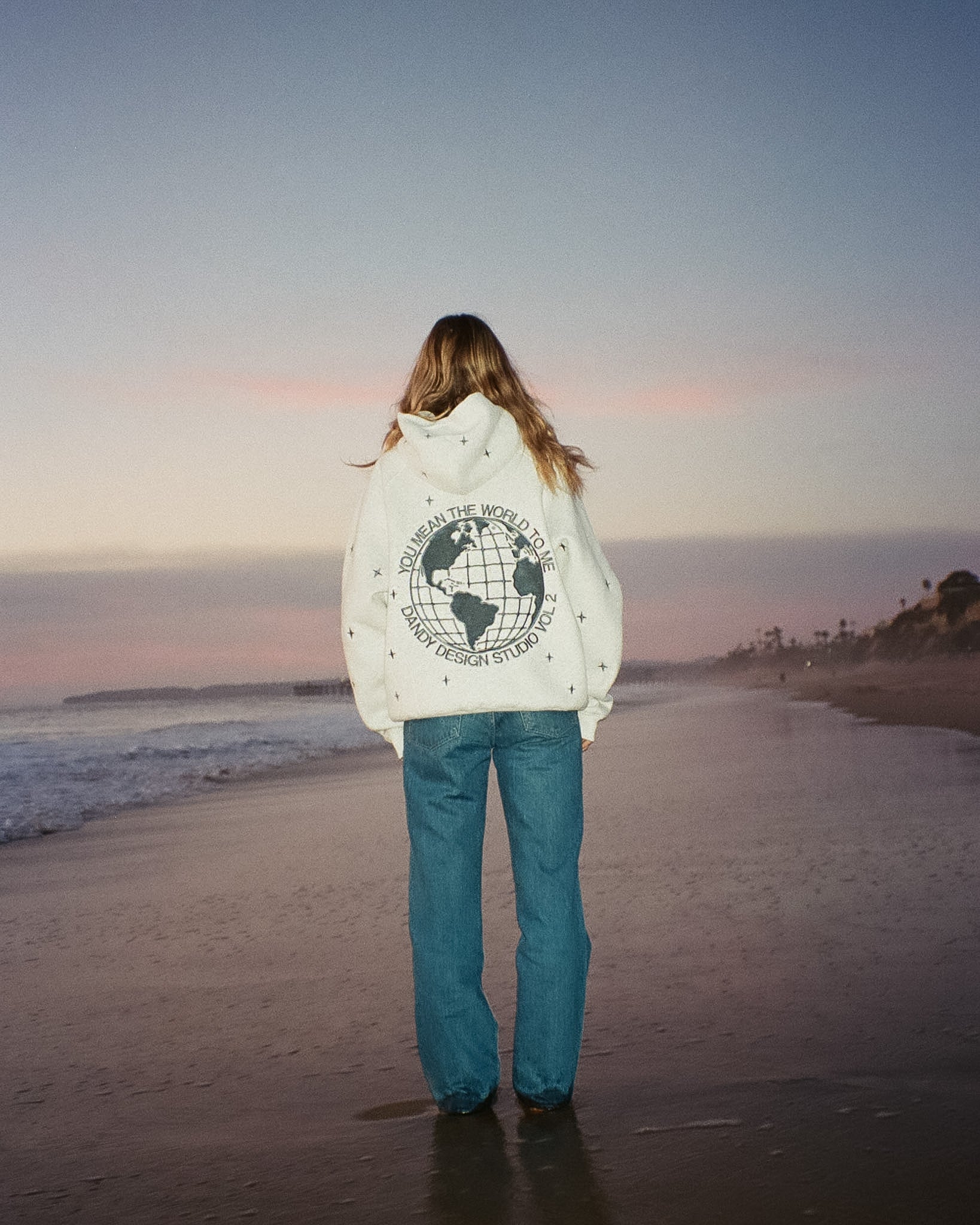 "World" Limited Hoodie in Heather Gray