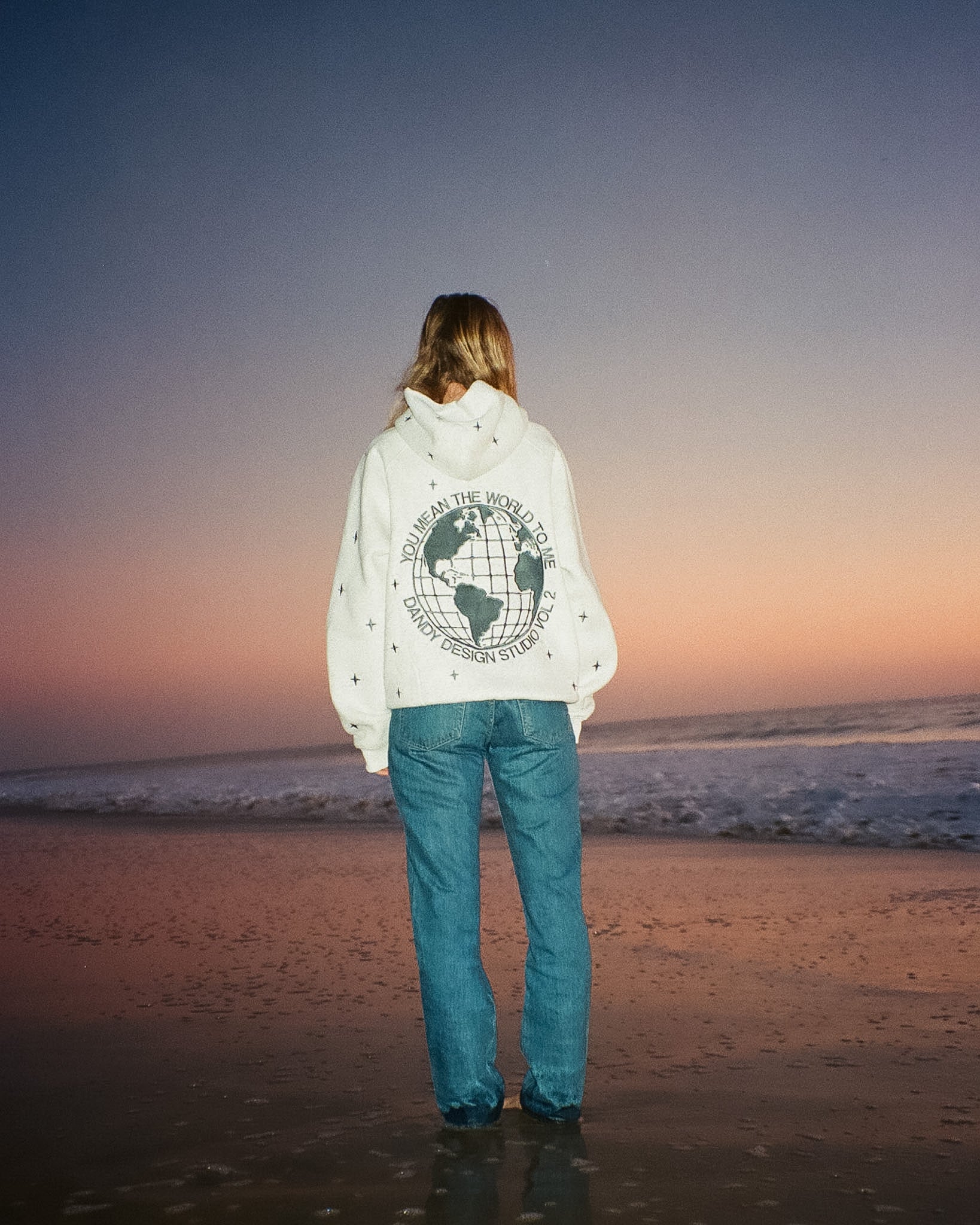 "World" Limited Hoodie in Heather Gray