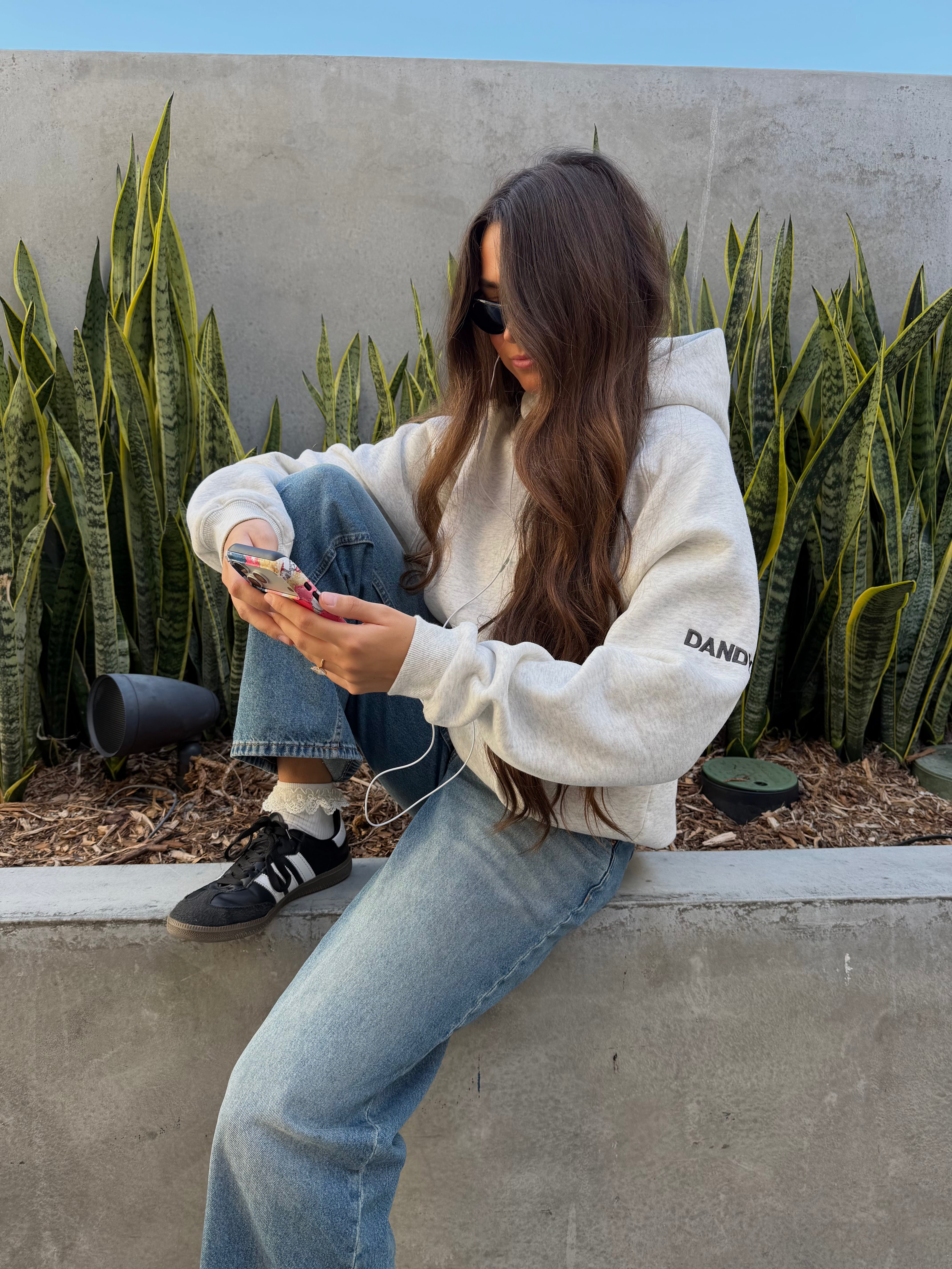 "Basics" Oversized Lux Hoodie in Heather Grey