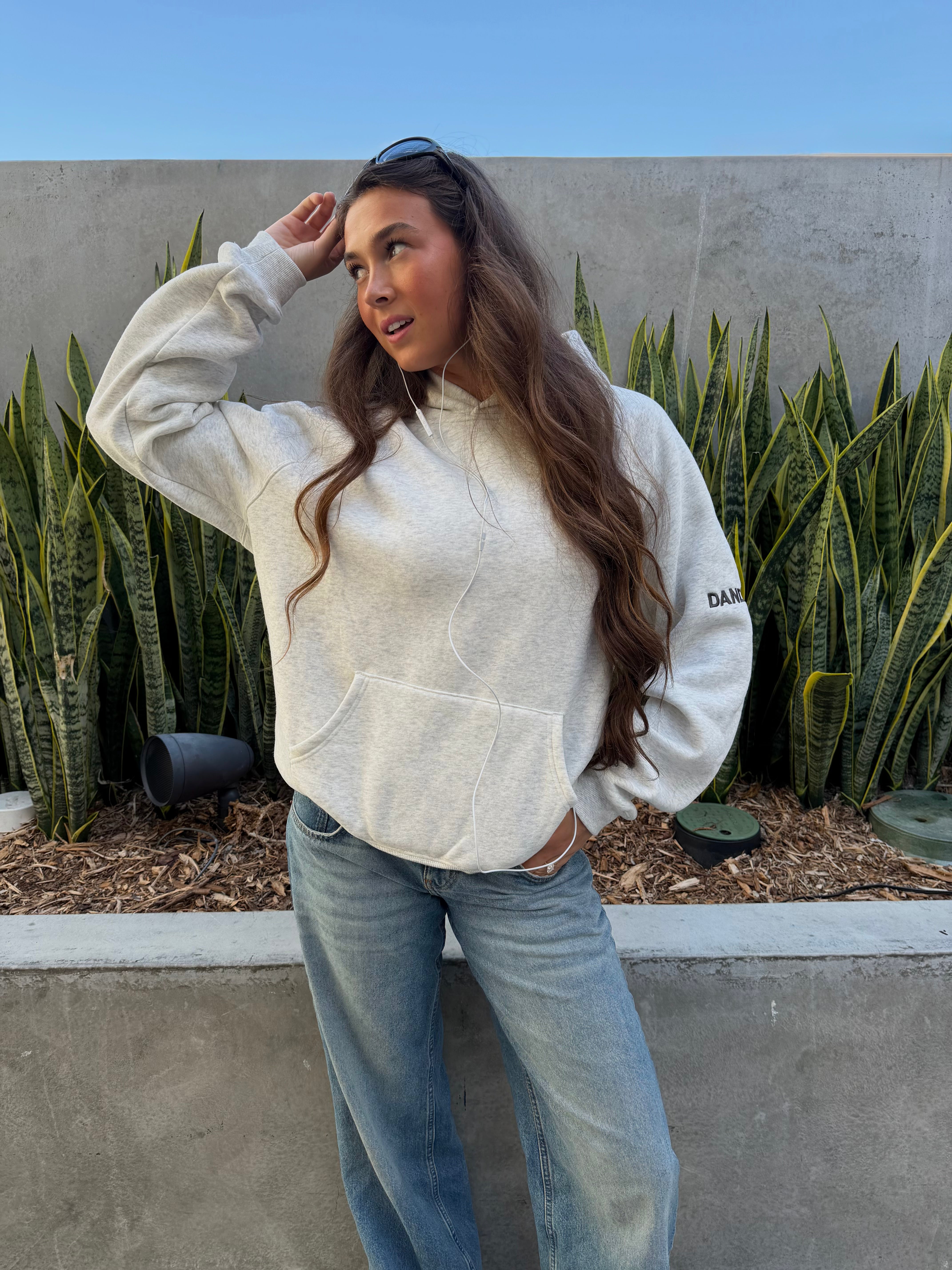 "Basics" Oversized Lux Hoodie in Heather Grey