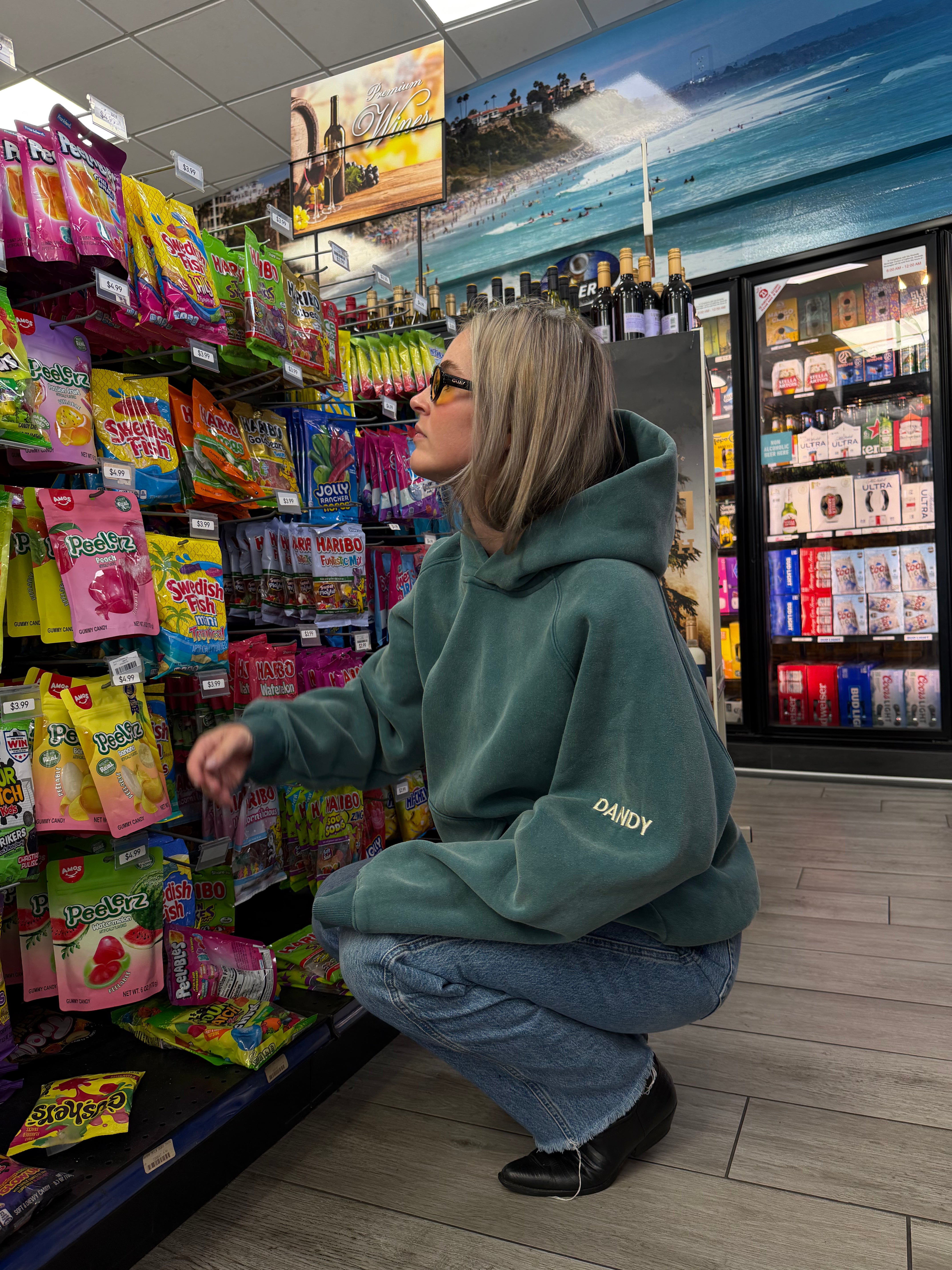 "Basics" Oversized Lux Hoodie in Pine Green