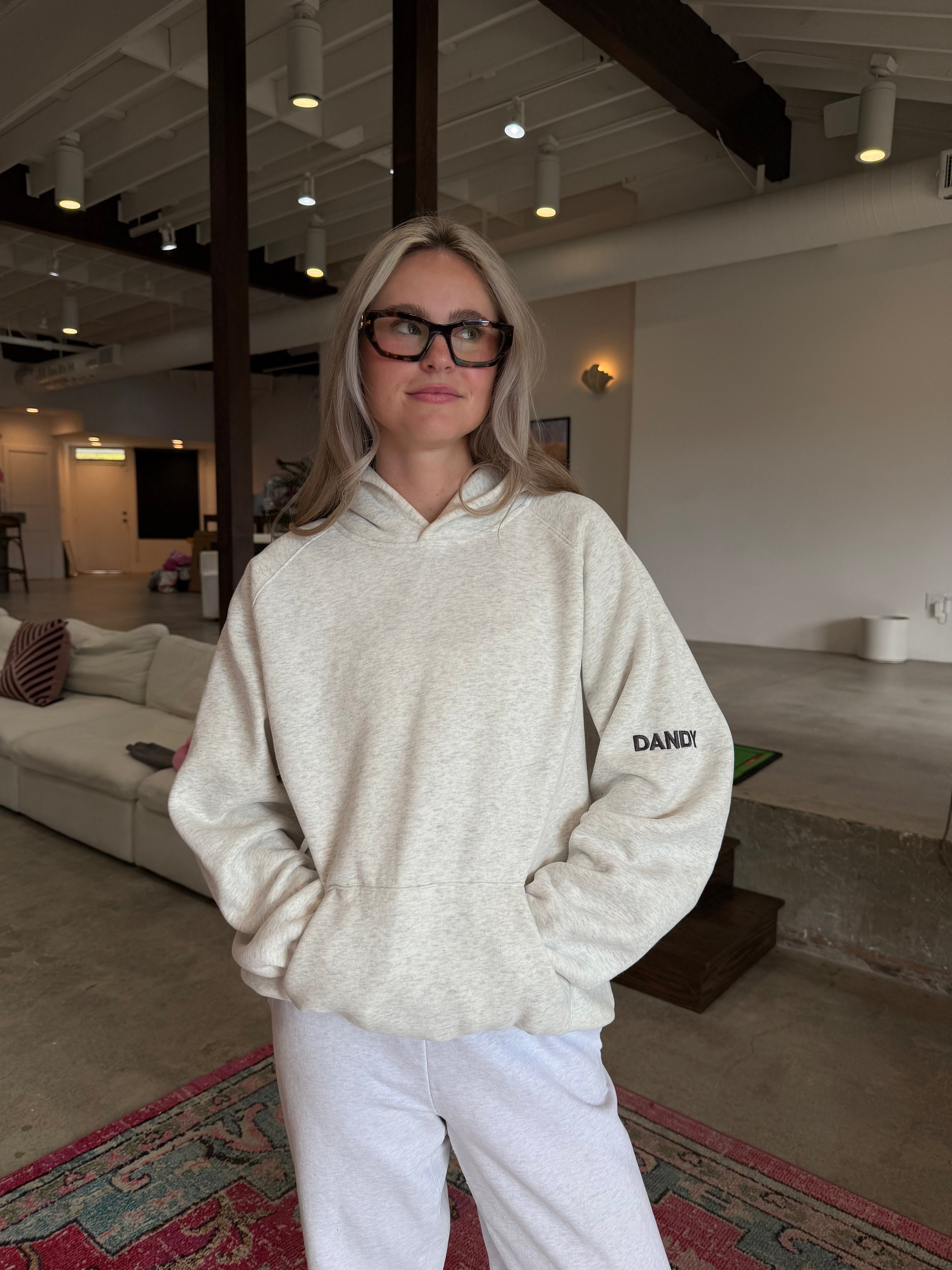 "Basics" Oversized Lux Hoodie in Heather Grey