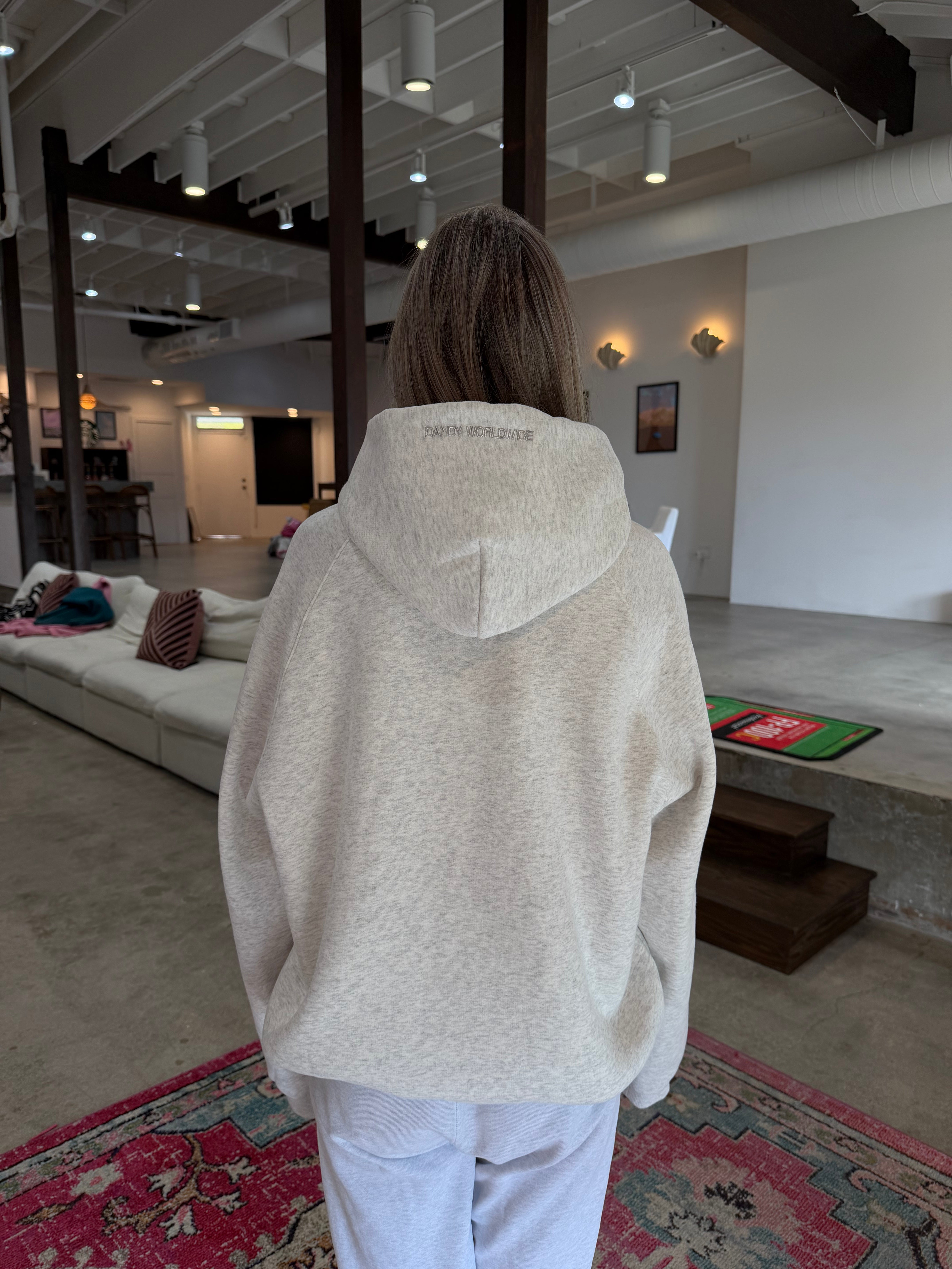 "Basics" Oversized Lux Hoodie in Heather Grey