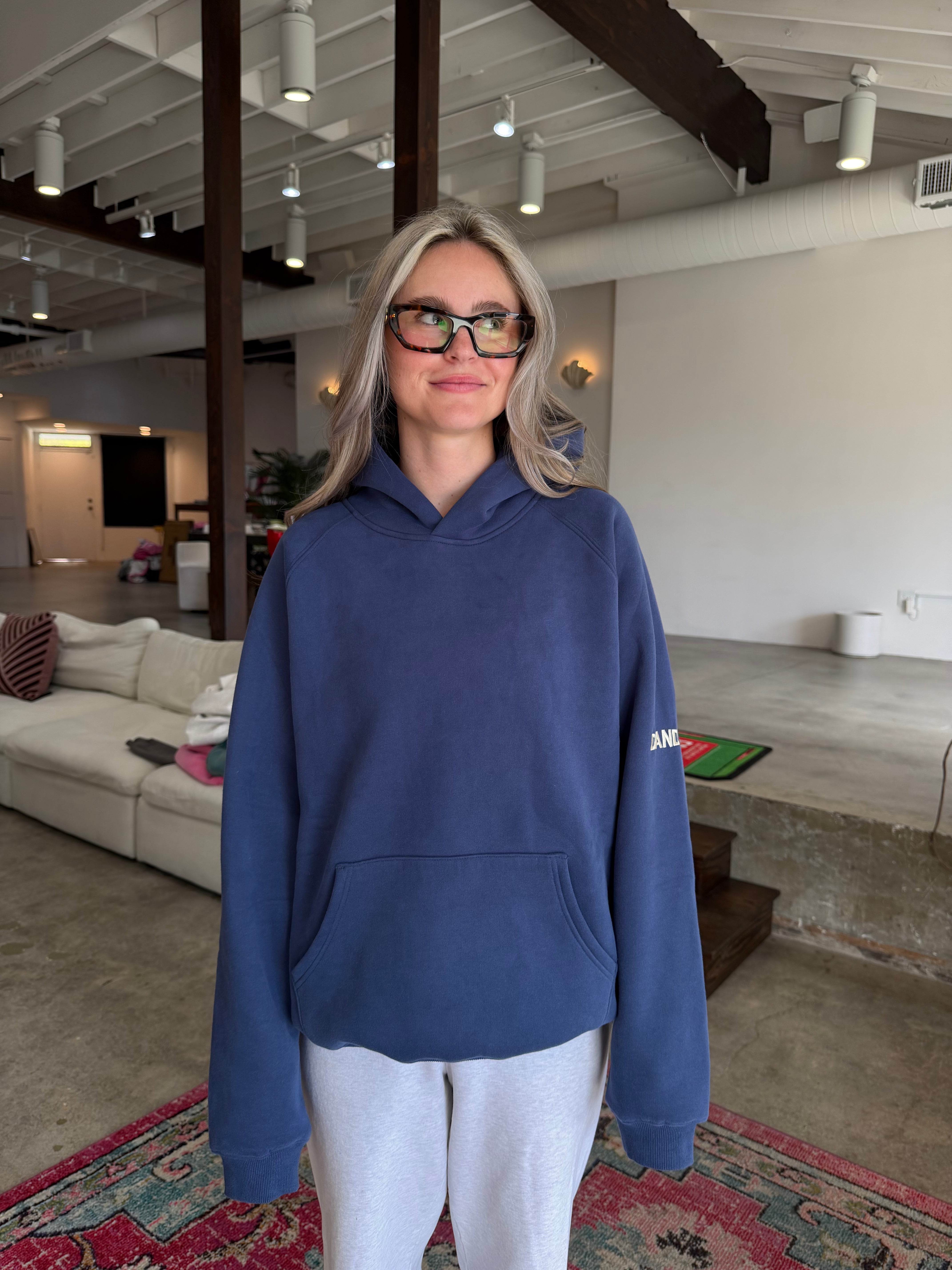 "Basics" Oversized Lux Hoodie in Navy Blue