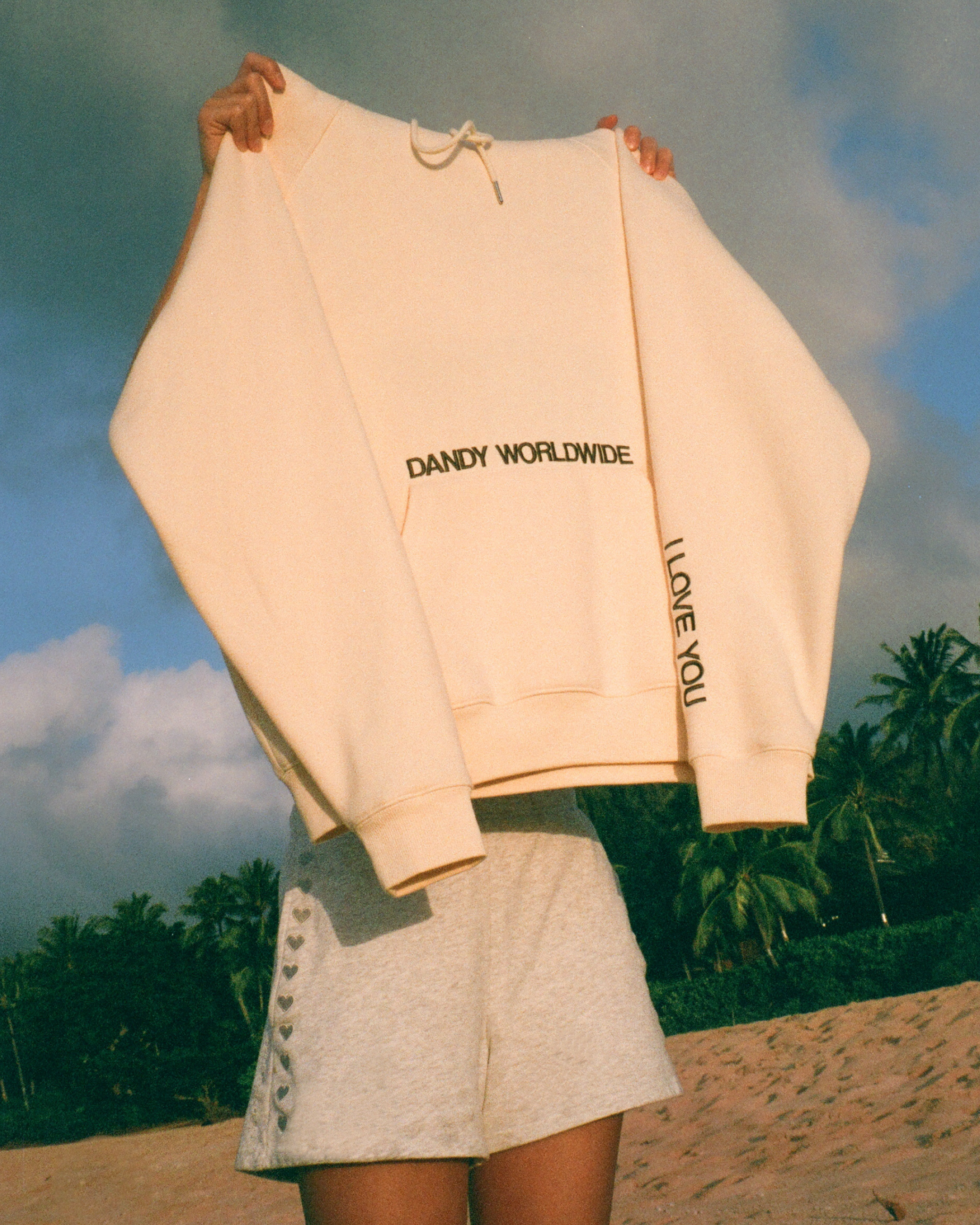 "Words of Affirmation" Oversized Lux Hoodie in Cream