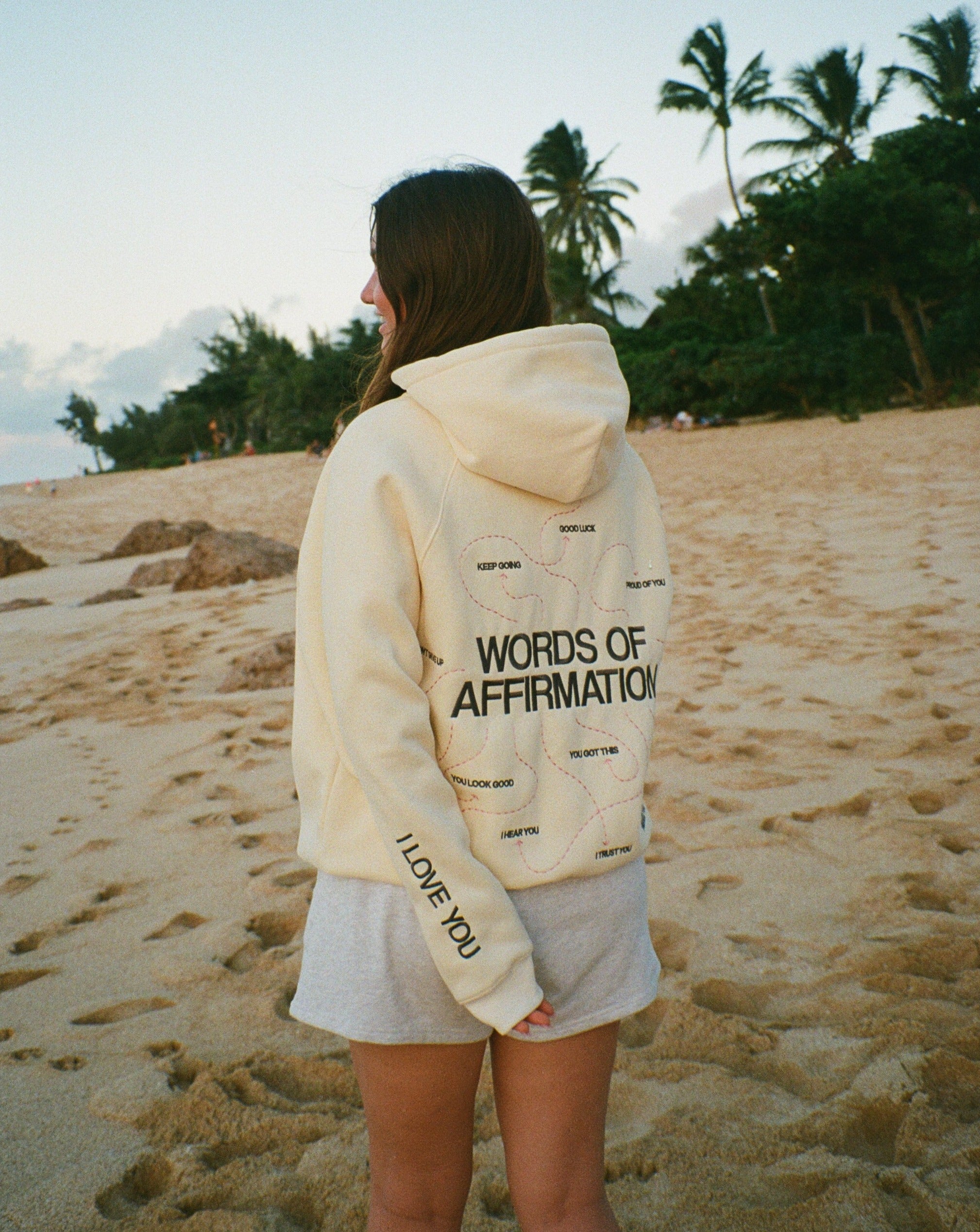 Hoodies with writing on the back new arrivals