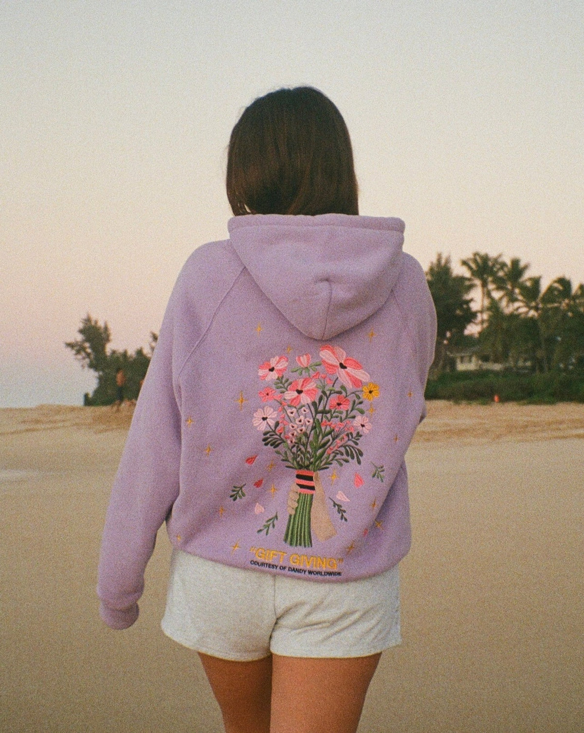 LAVENDER CASHMERE HOODIE main image 1