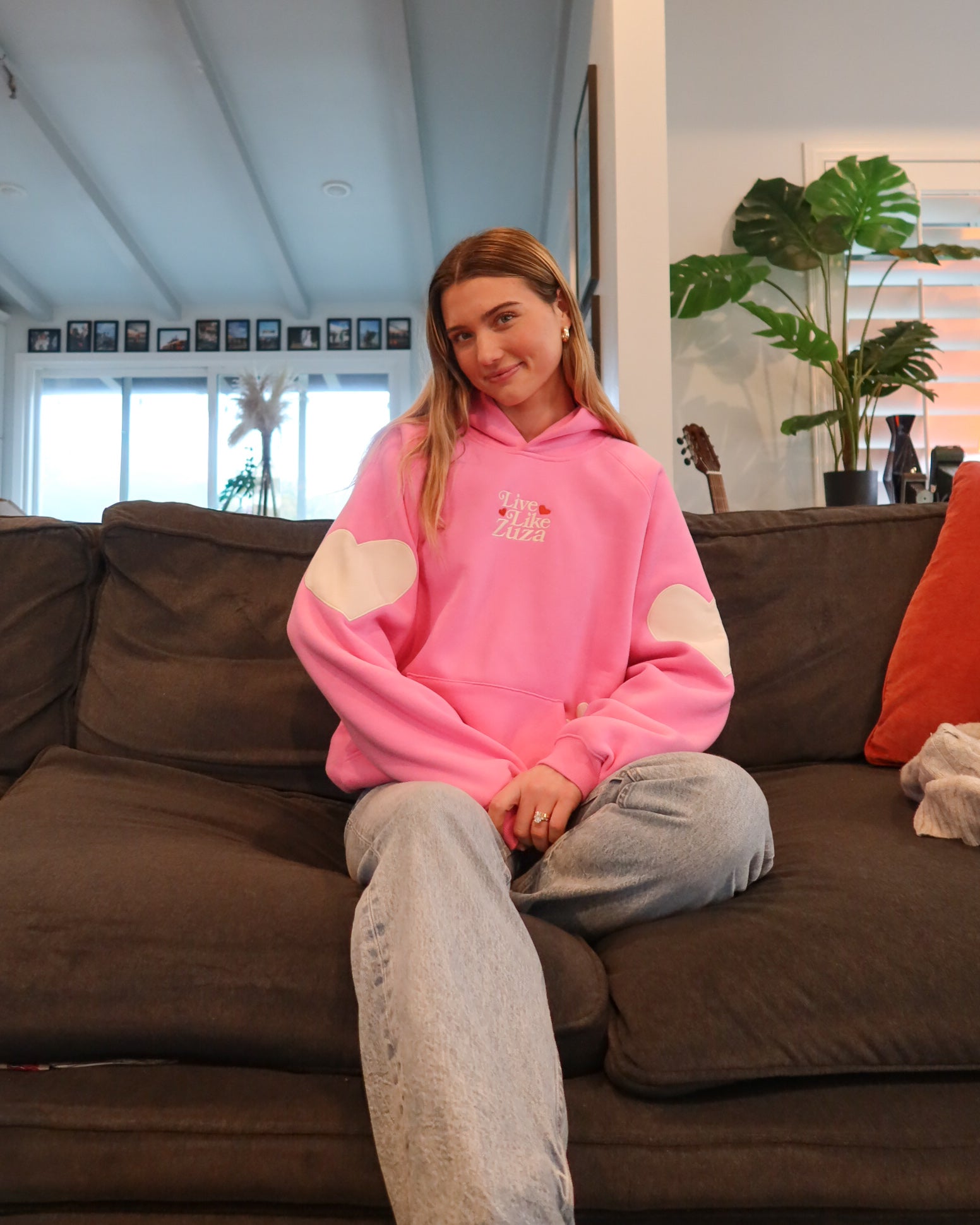 "Live Like Zuza" Oversized Lux Hoodie in Pink (LIMITED)
