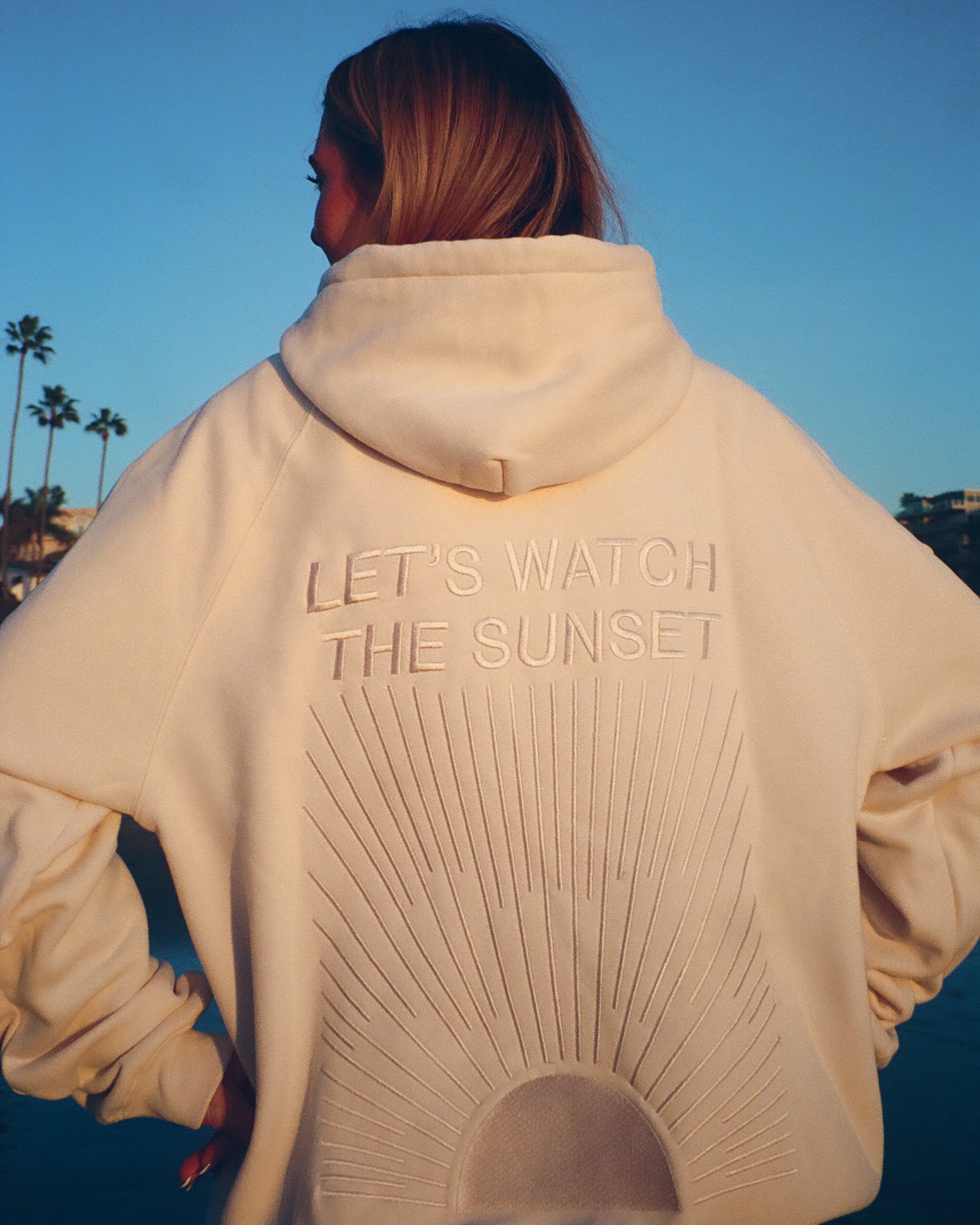 "Yin+Yang" Let's Watch the Sunset Oversized Lux Hoodie