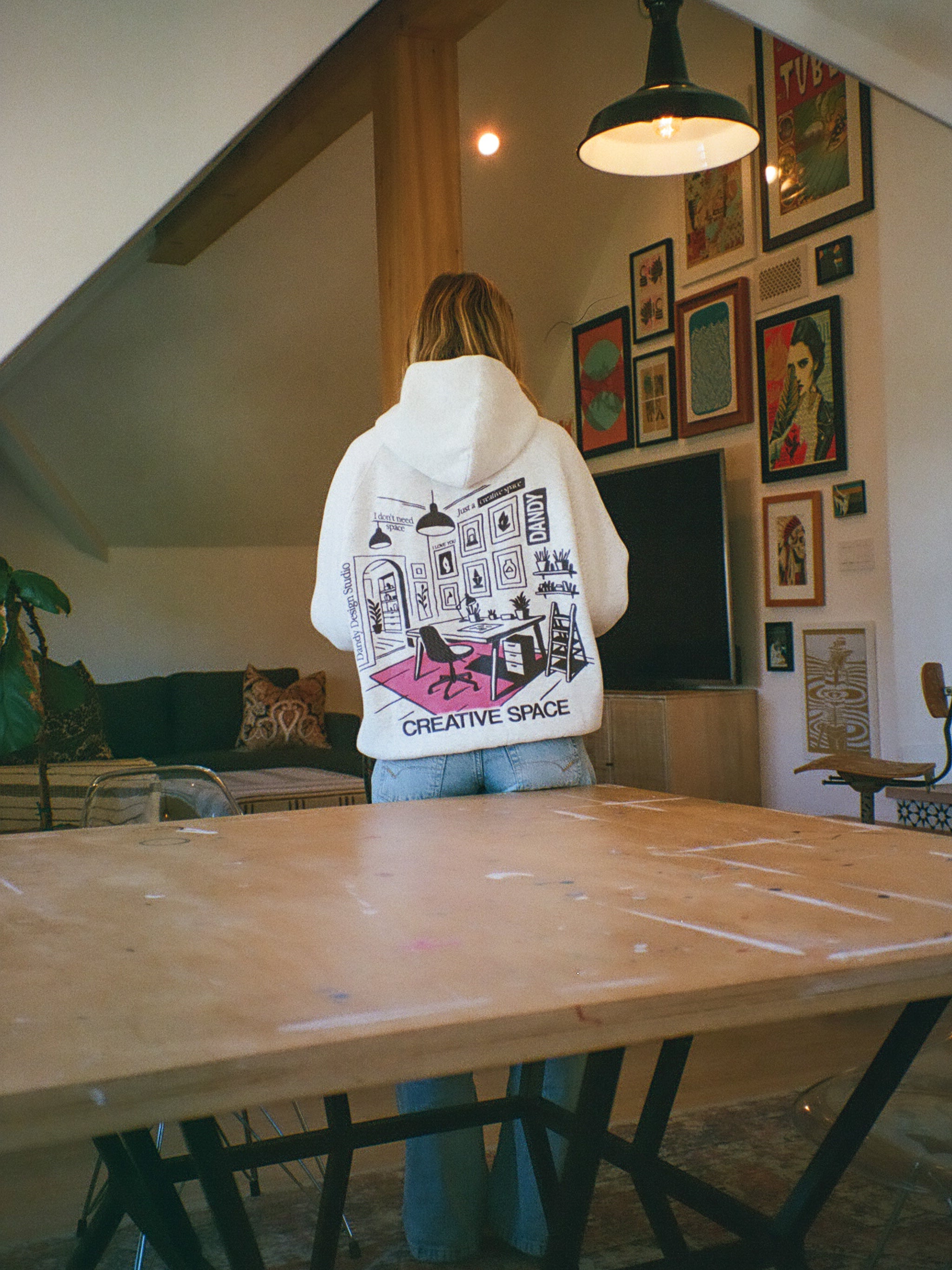 "Creative Space" Limited Hoodie in Heather Gray
