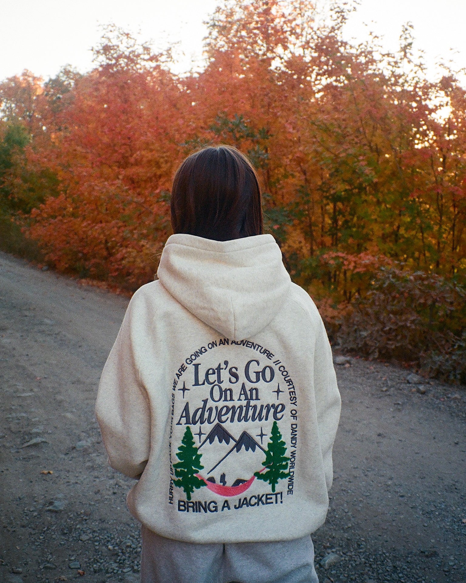 "Let's Go On An Adventure" Oversized Lux Hoodie in Heather Gray