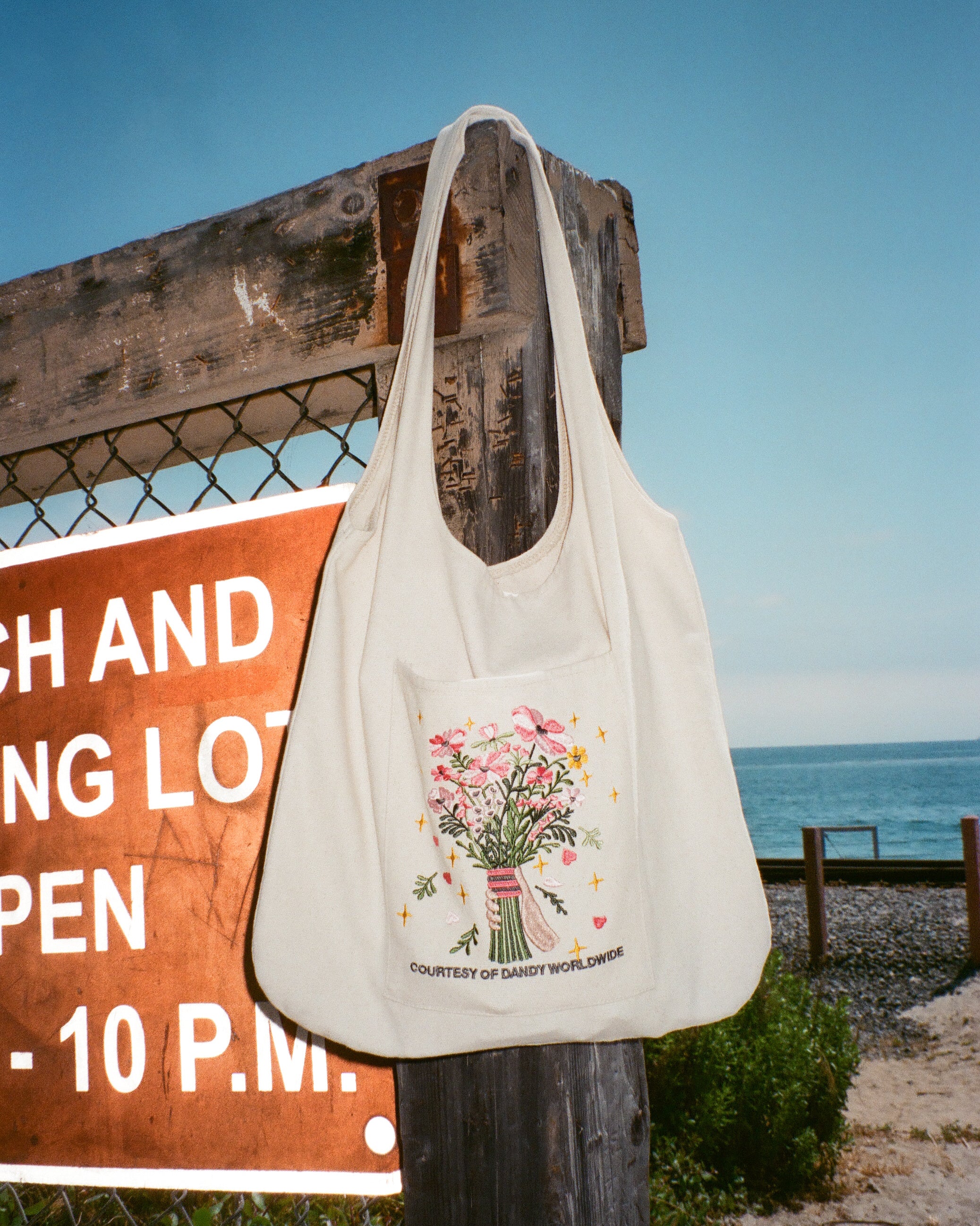 "Gift Giving" Embroidered Tote Bag