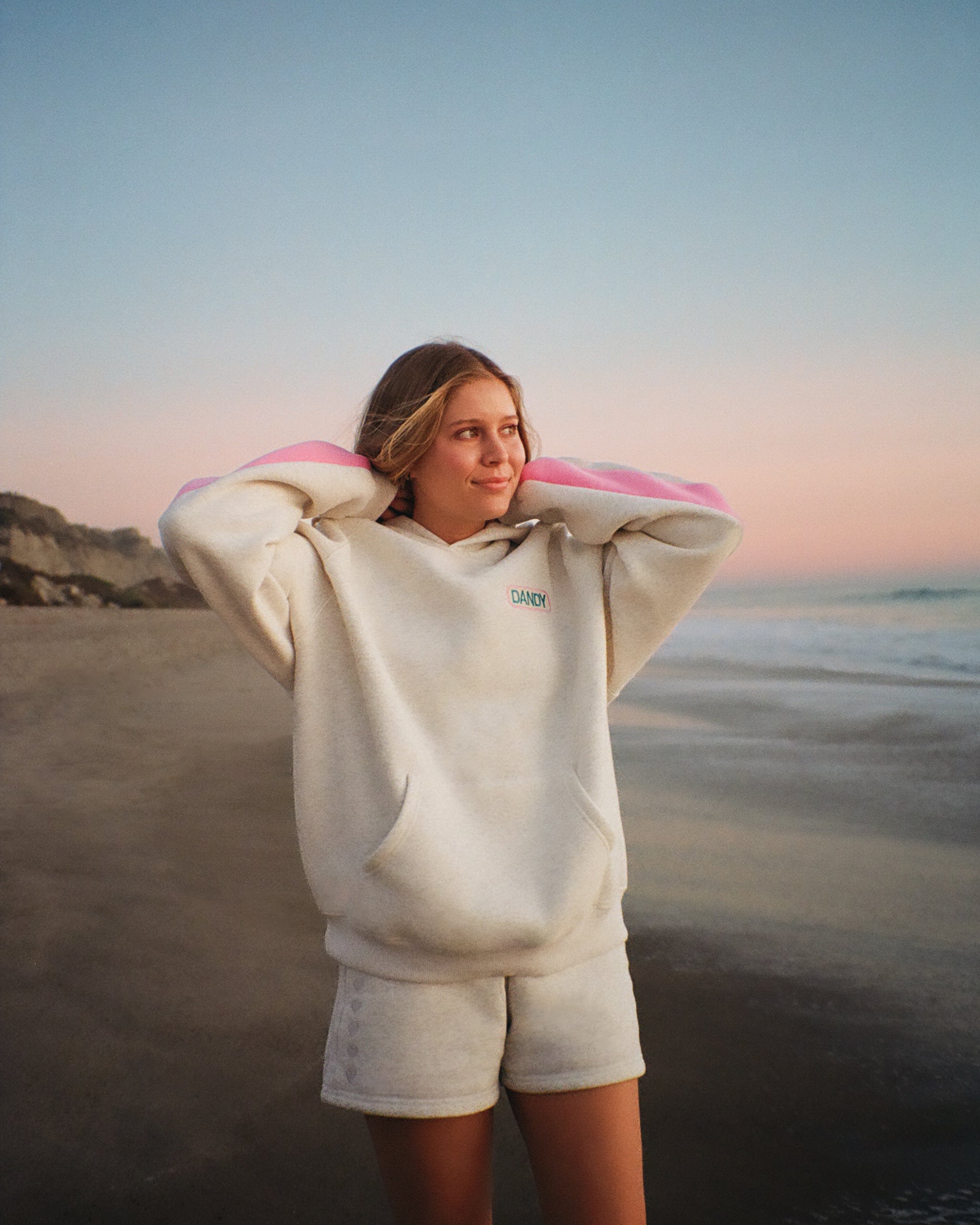 Pink Stripe Oversized Lux Hoodie