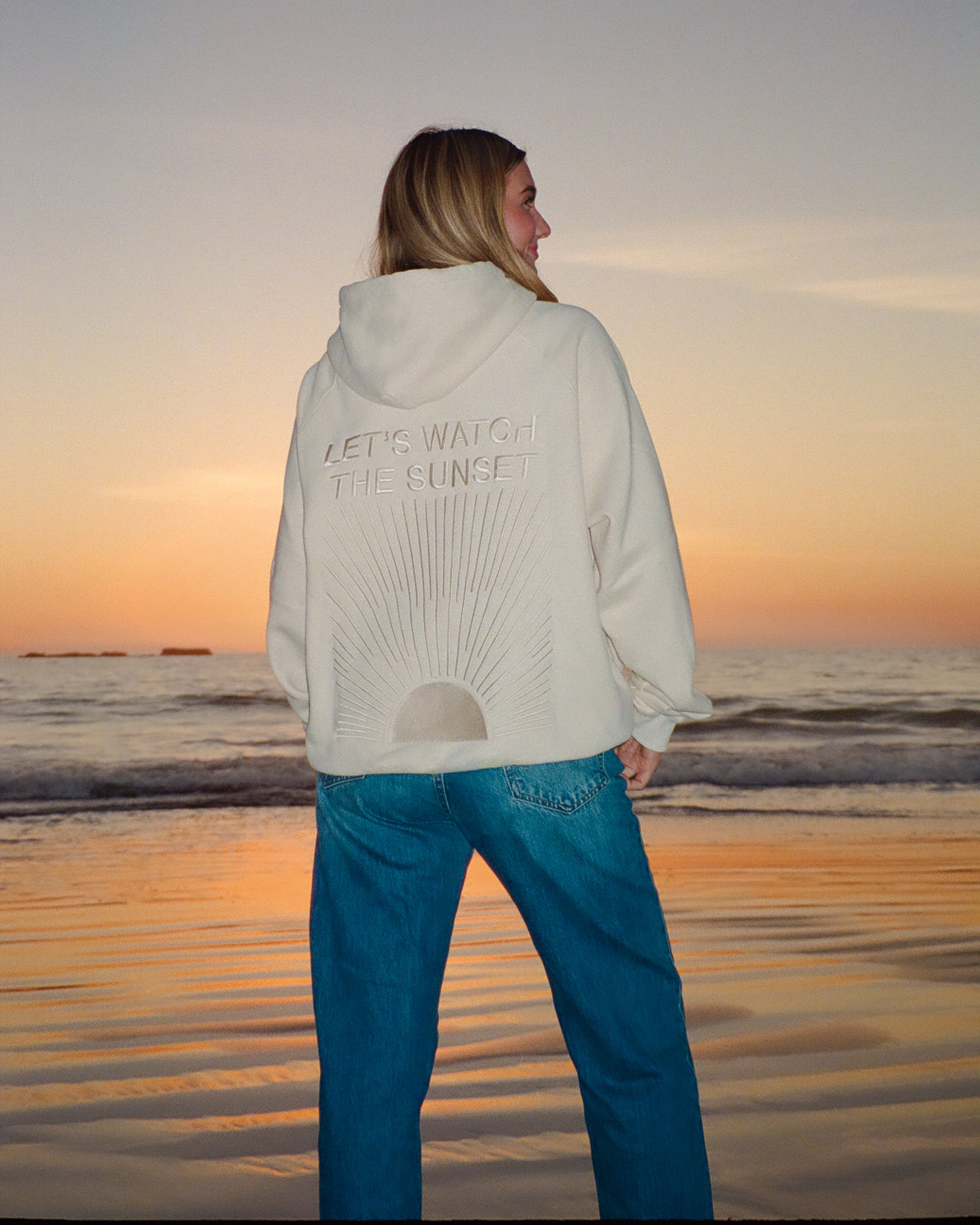 "Yin+Yang" Let's Watch the Sunset Oversized Lux Hoodie