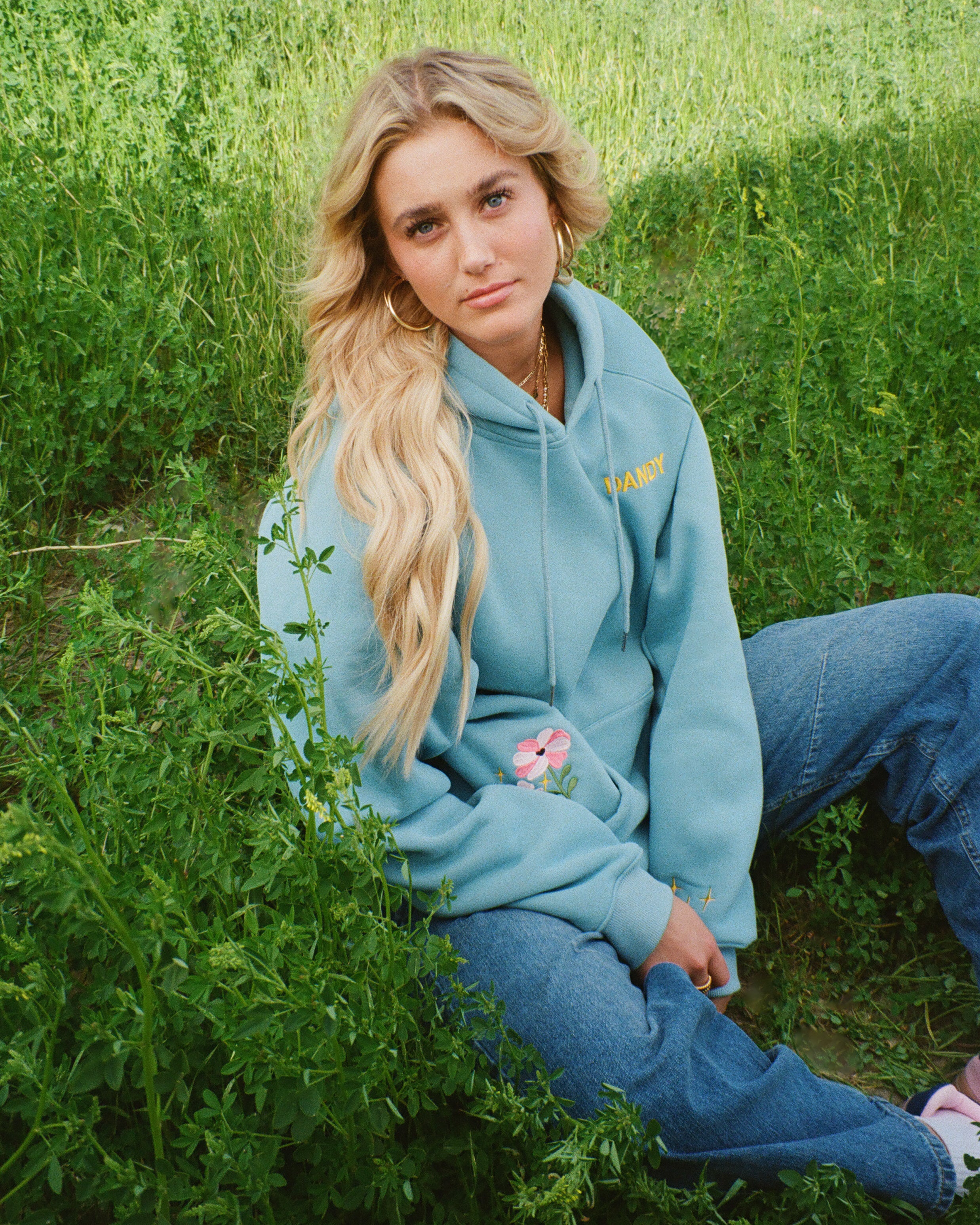 "Gift Giving" Oversized Lux Hoodie in Blue