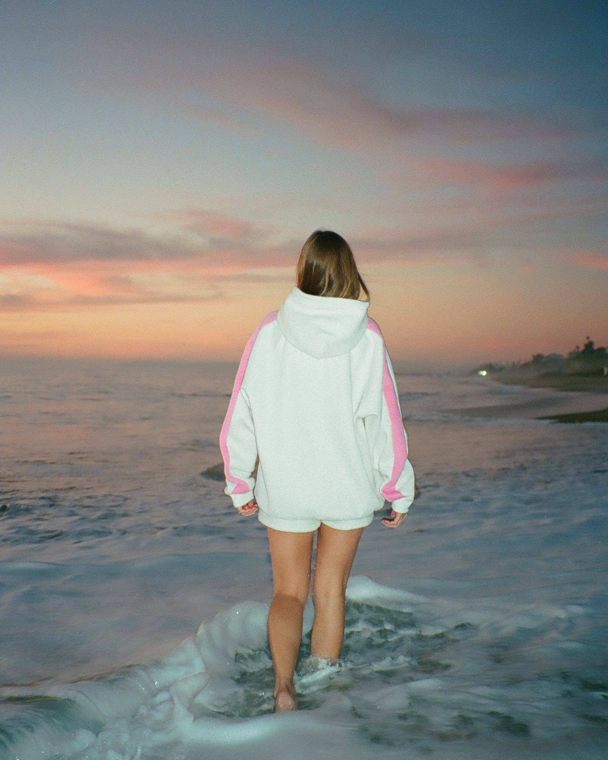 Pink Stripe Oversized Lux Hoodie