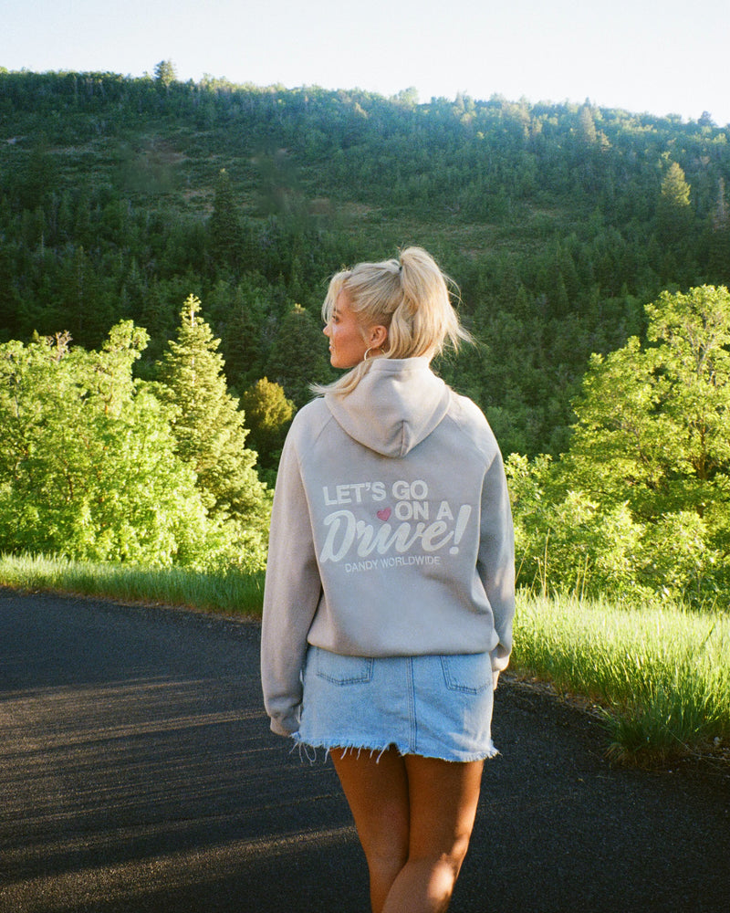 Taking A Drive Oversized Corded Sweatshirt