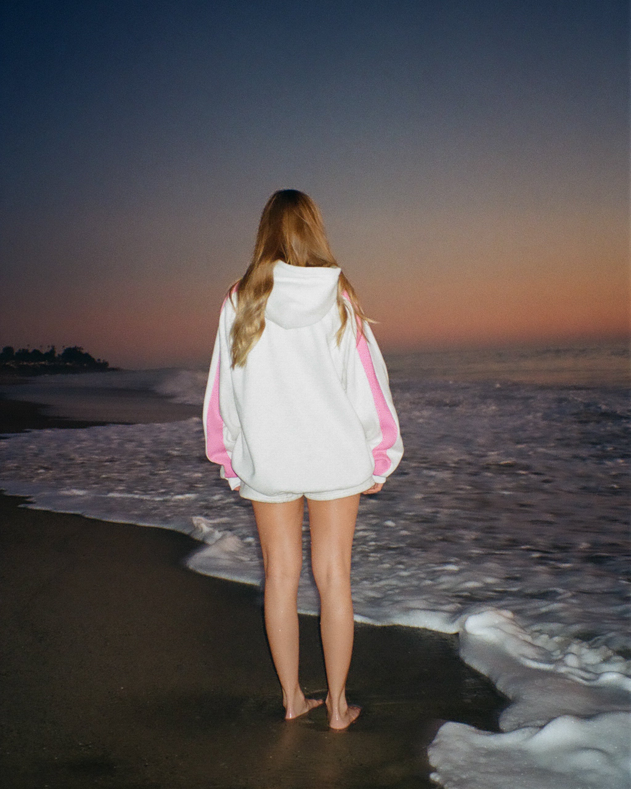 Pink Stripe Oversized Lux Hoodie