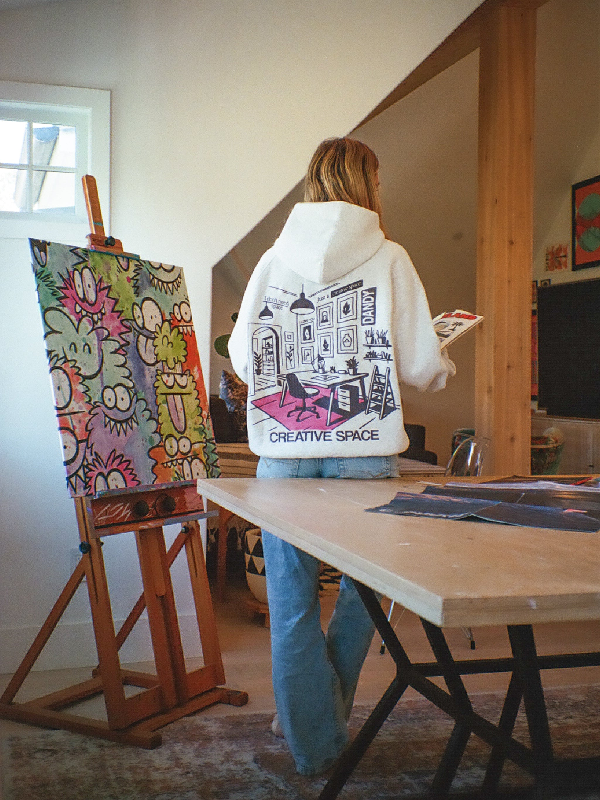 "Creative Space" Limited Hoodie in Heather Gray