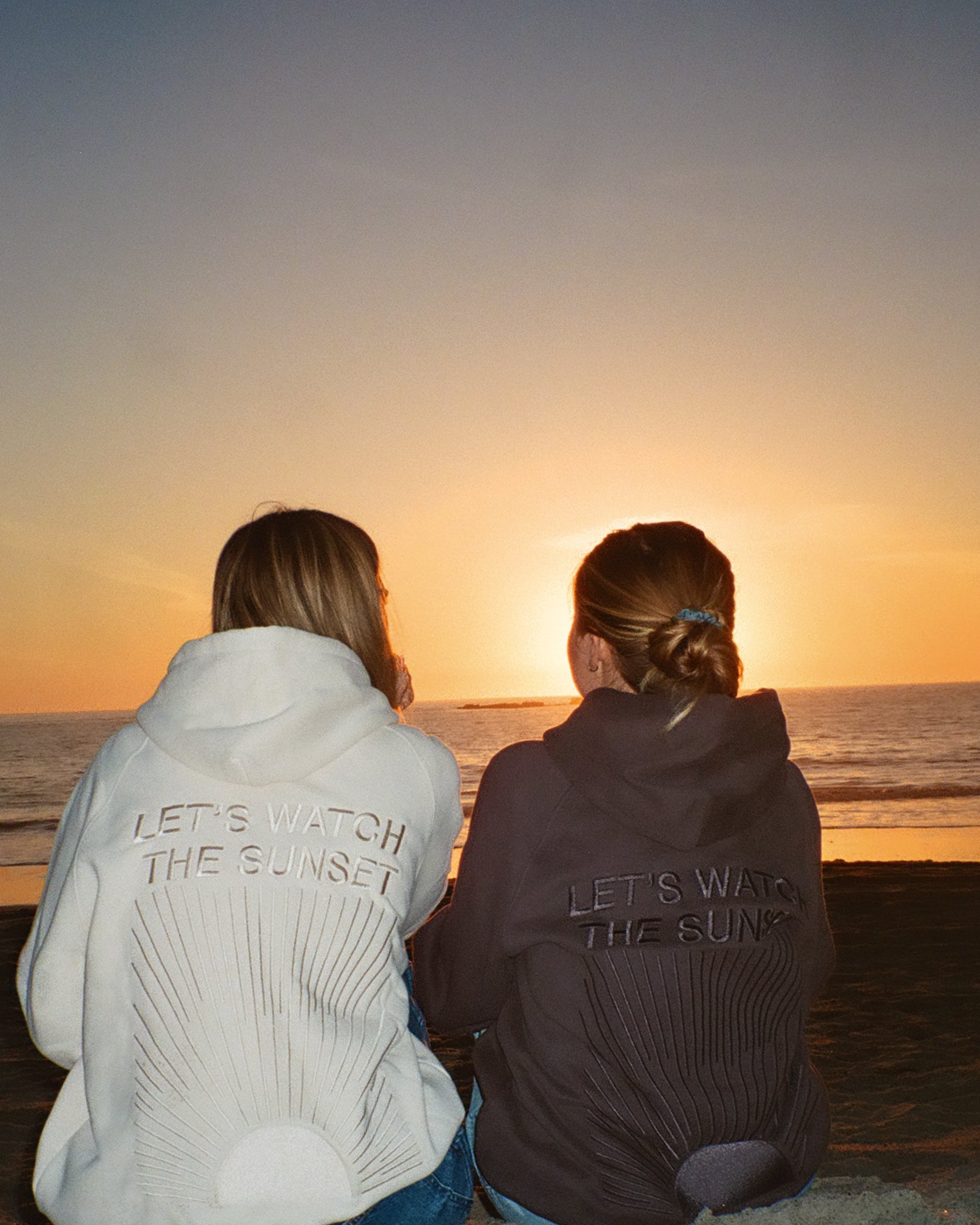 "Yin+Yang" Let's Watch the Sunset Oversized Lux Hoodie