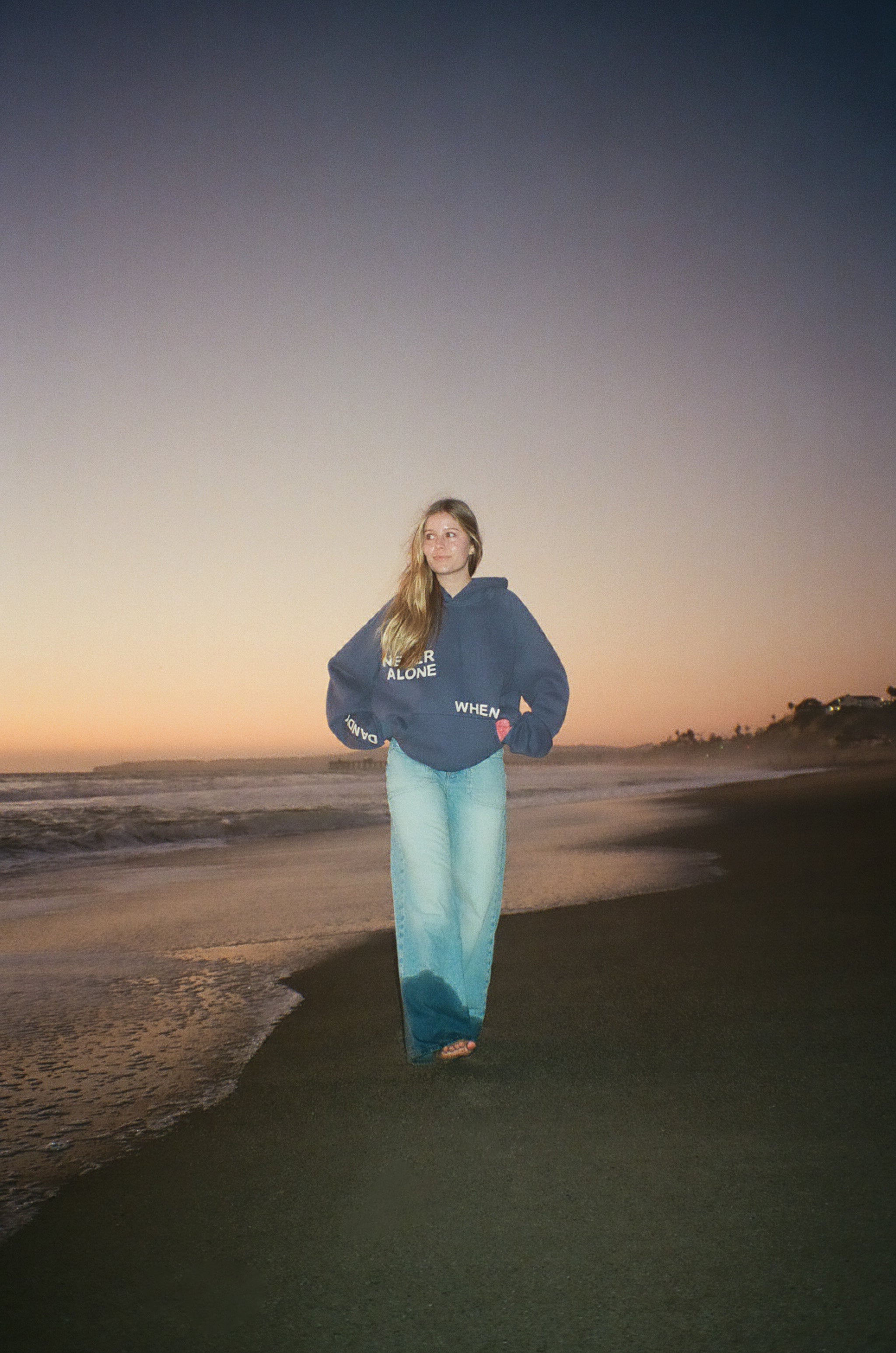 "All my Friends" Oversized Lux Hoodie in Blue