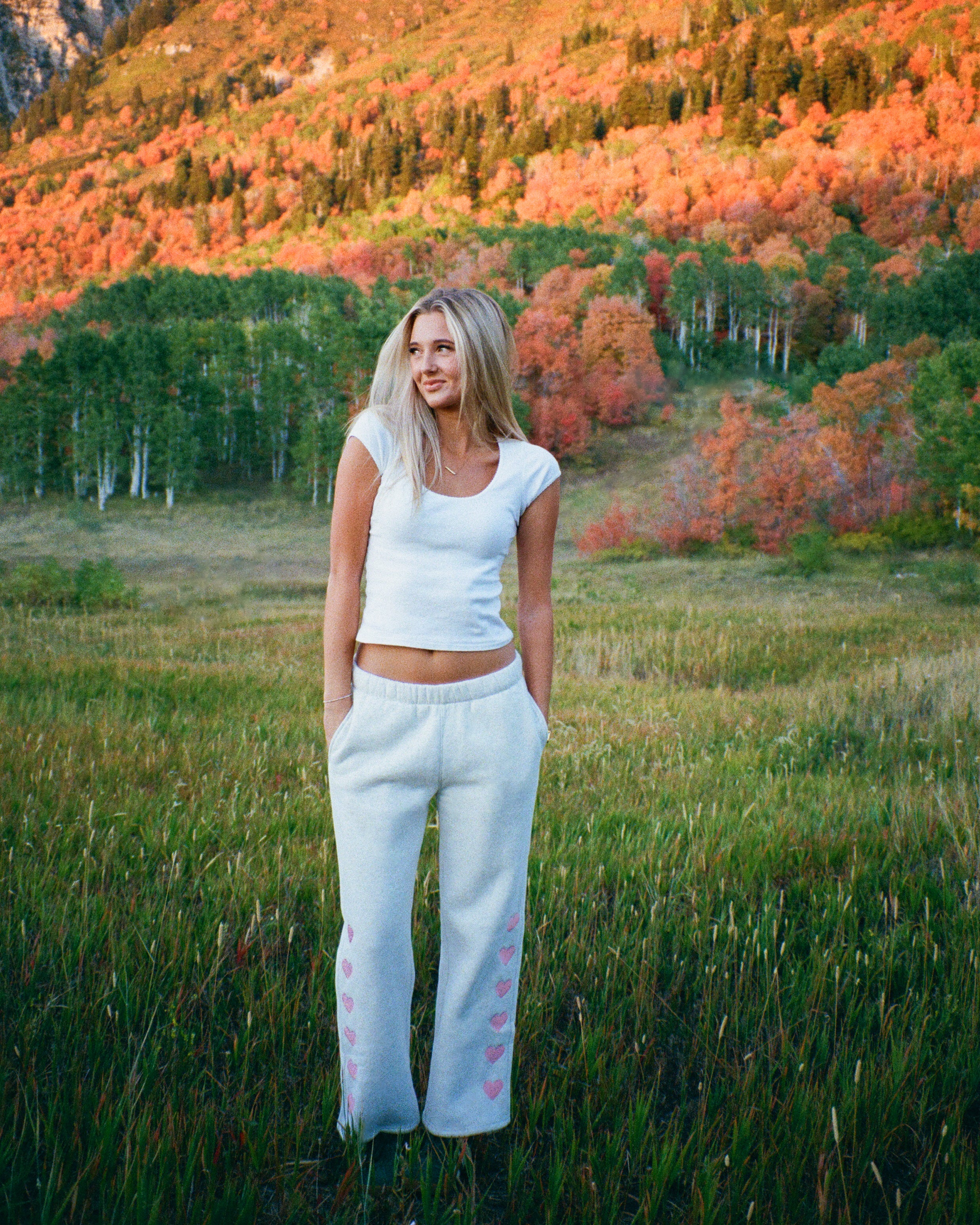 "Heart on My Sleeve" Sweatpants in Heather Gray