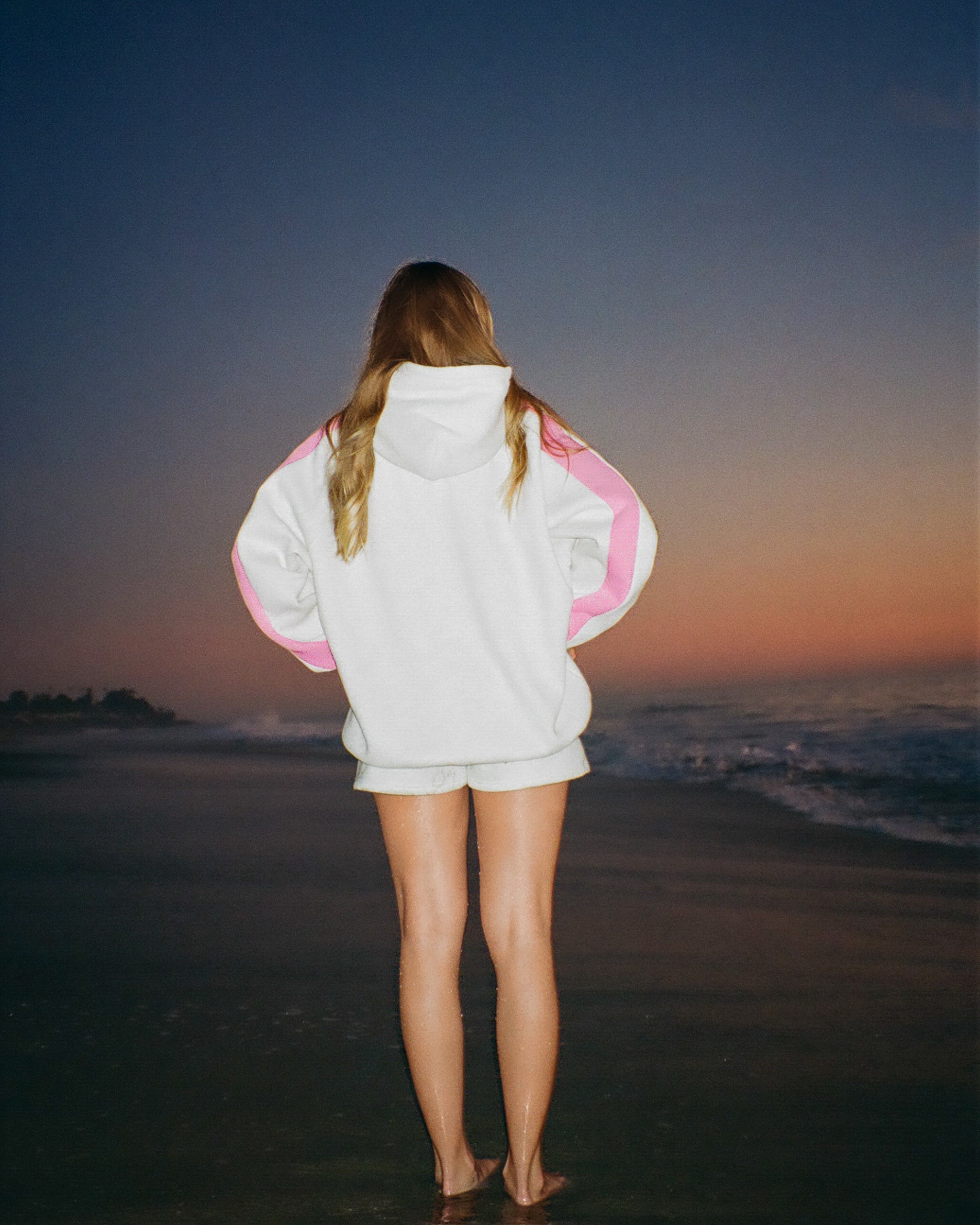 Pink Stripe Oversized Lux Hoodie