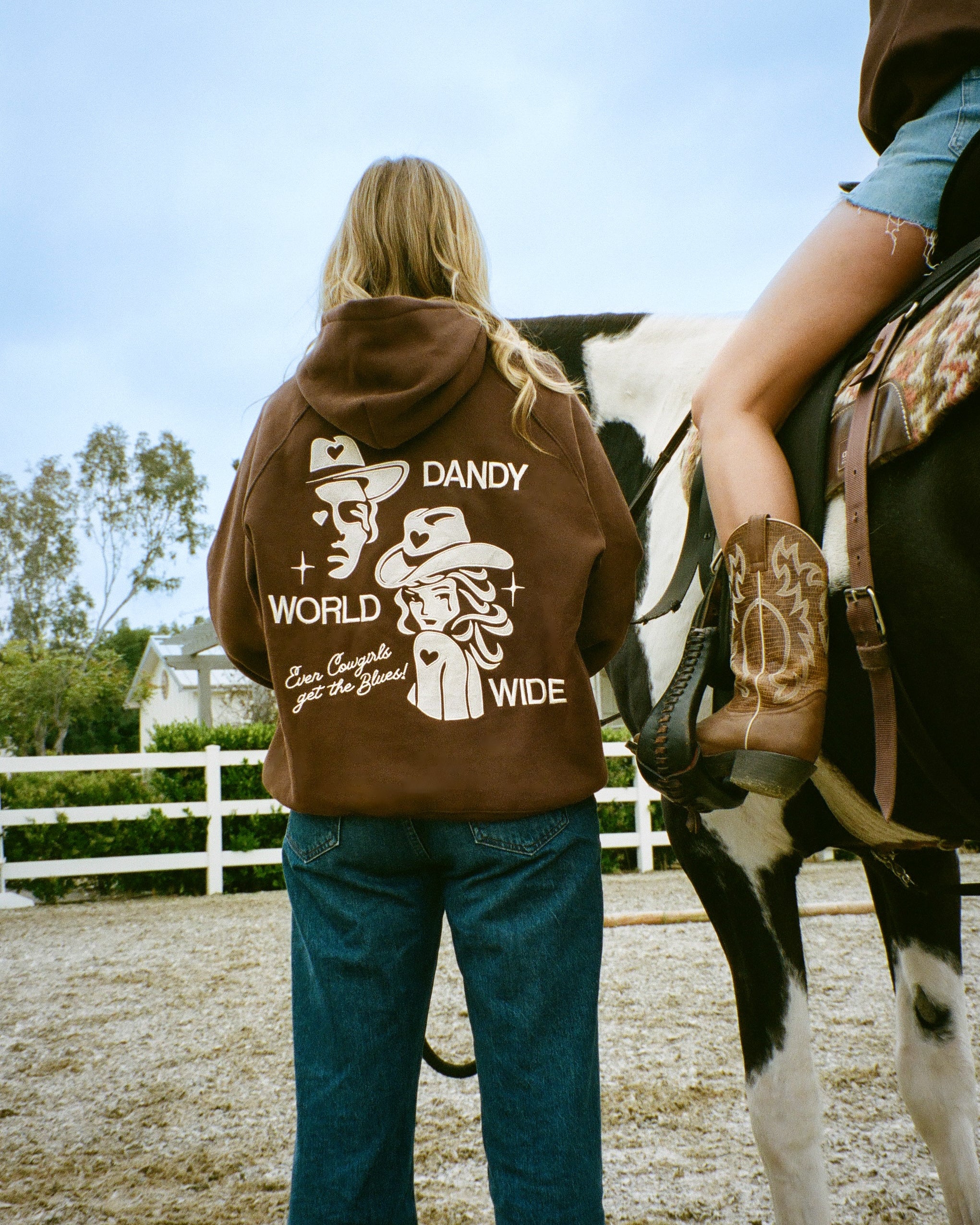 "Cowgirl" Oversized Lux Hoodie in Brown