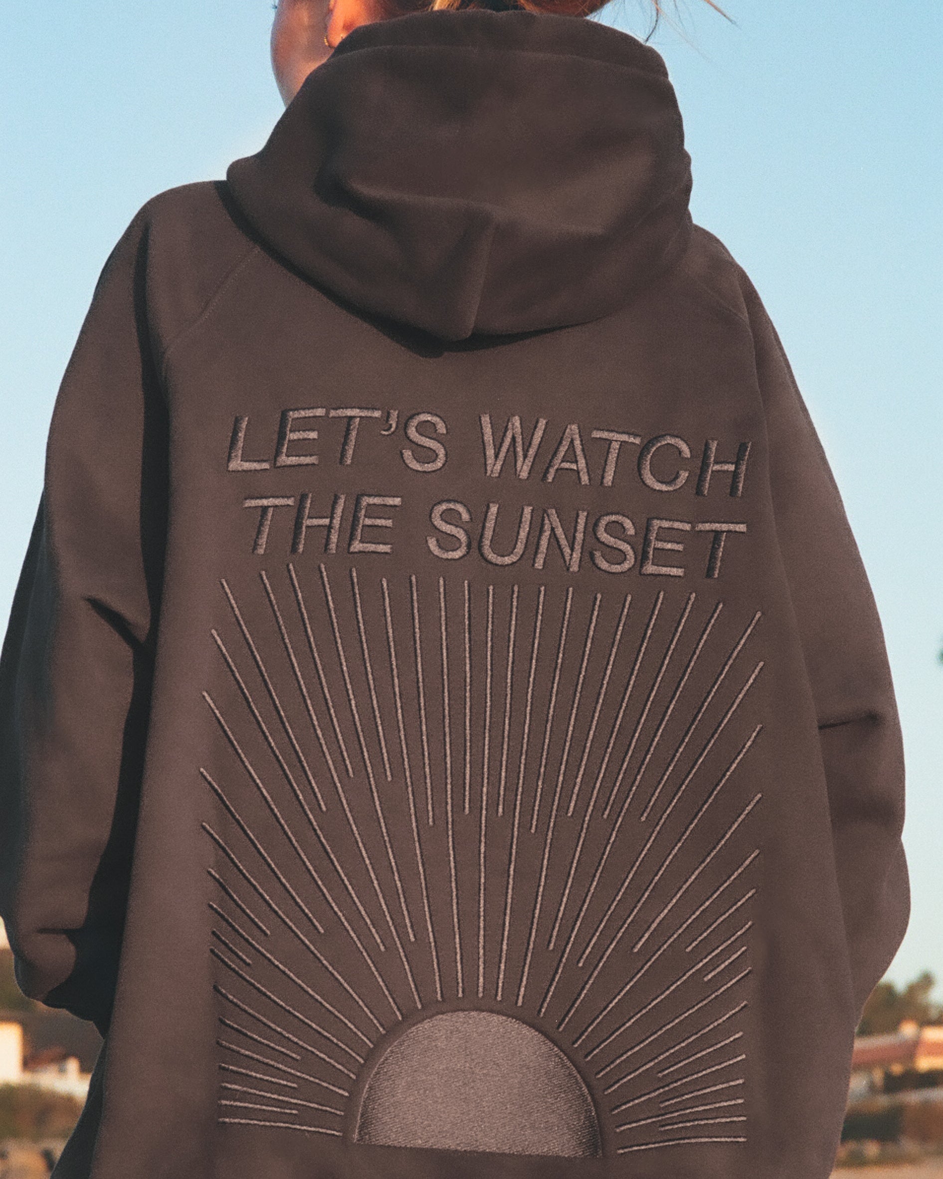 "Yin+Yang" Let's Watch the Sunset Oversized Lux Hoodie