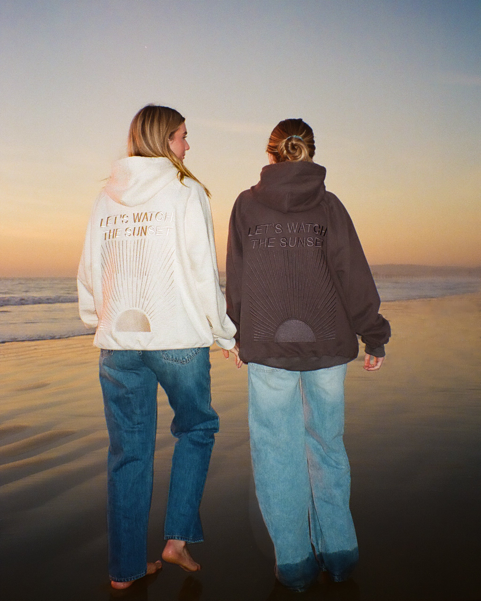 "Yin+Yang" Let's Watch the Sunset Oversized Lux Hoodie