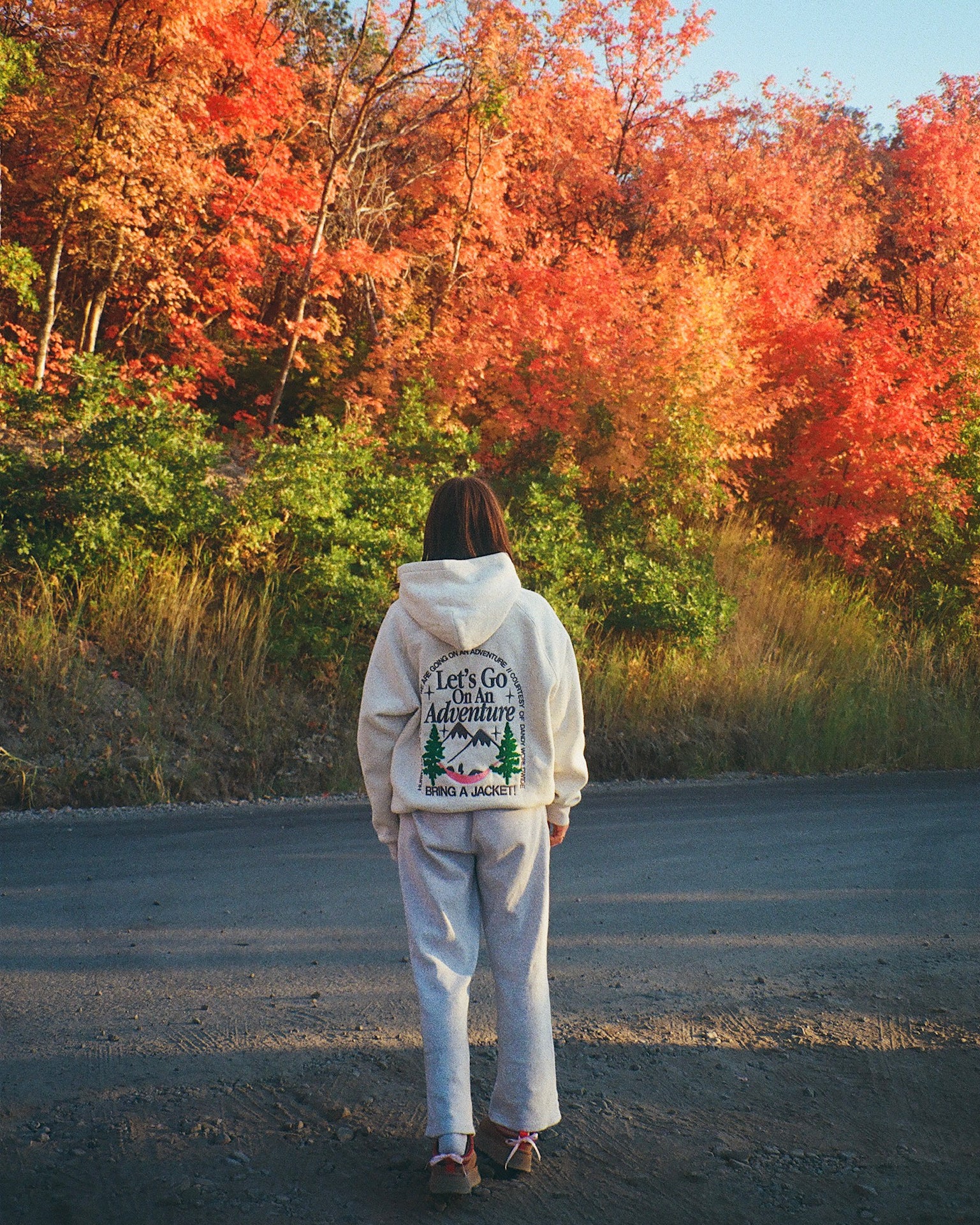 "Let's Go On An Adventure" Oversized Lux Hoodie in Heather Gray