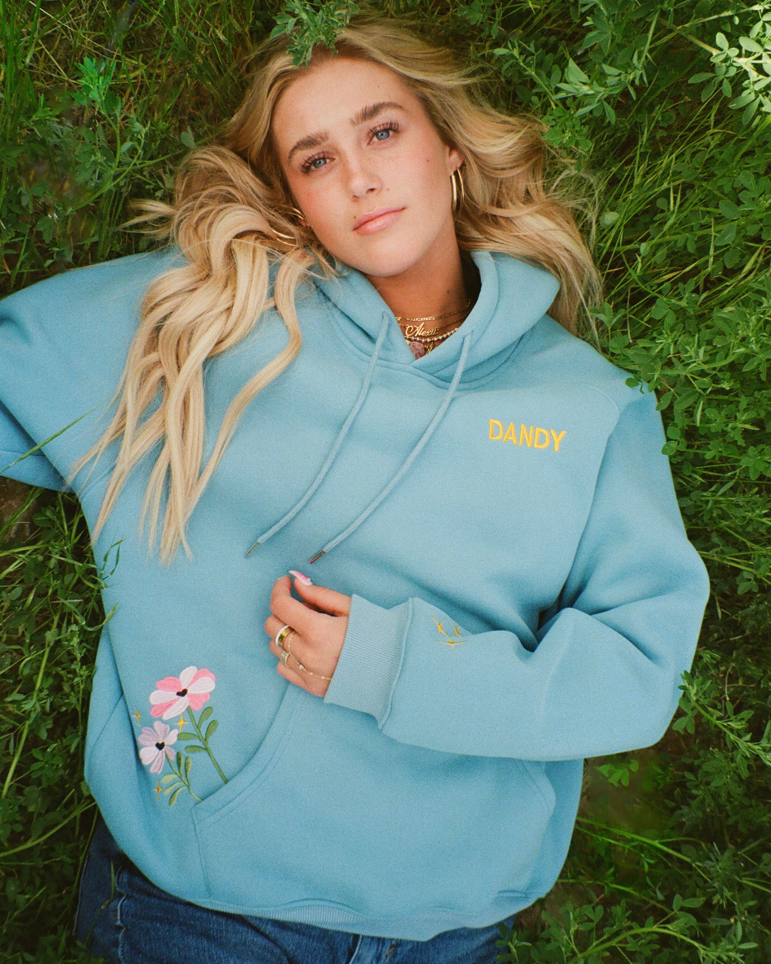 "Gift Giving" Oversized Lux Hoodie in Blue